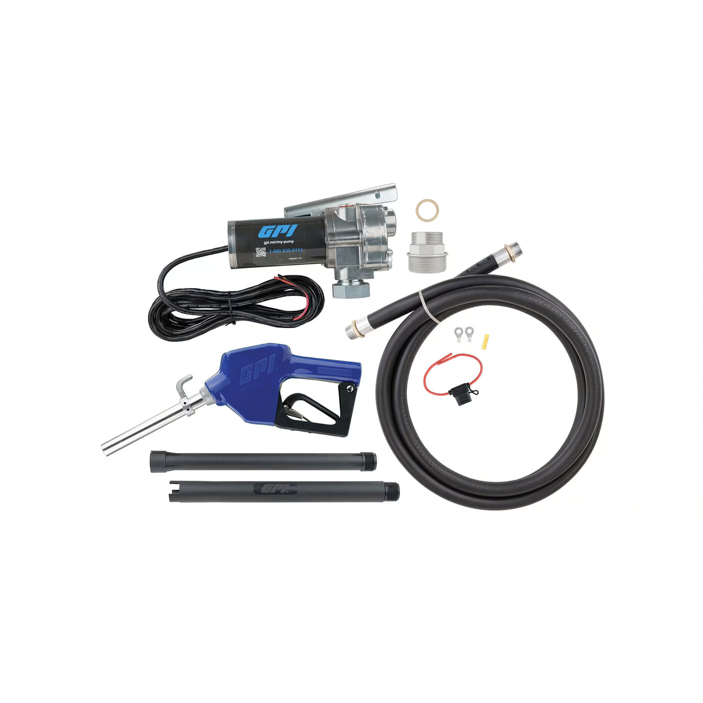 15 GPM 12V Fuel Transfer Pump with Auto Unleaded Nozzle