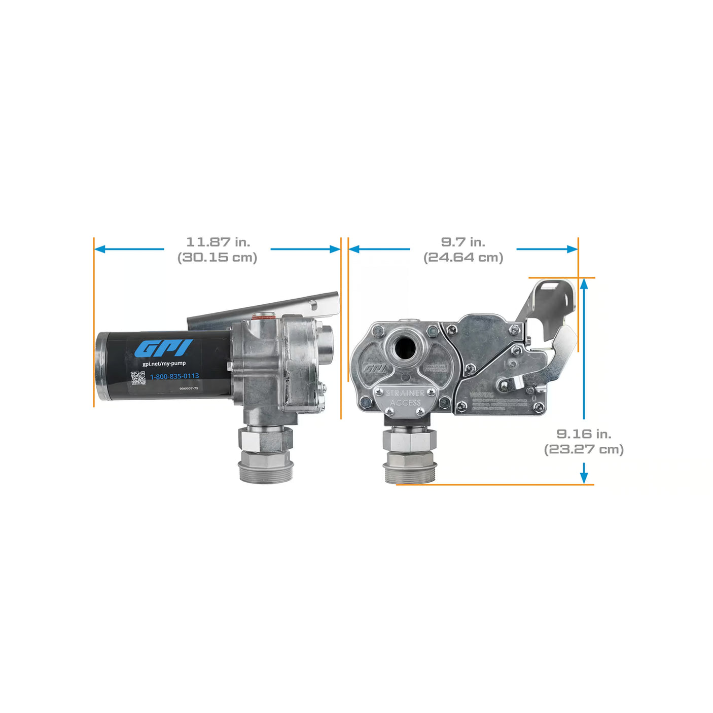 15 GPM 12V Fuel Transfer Pump with Auto Unleaded Nozzle