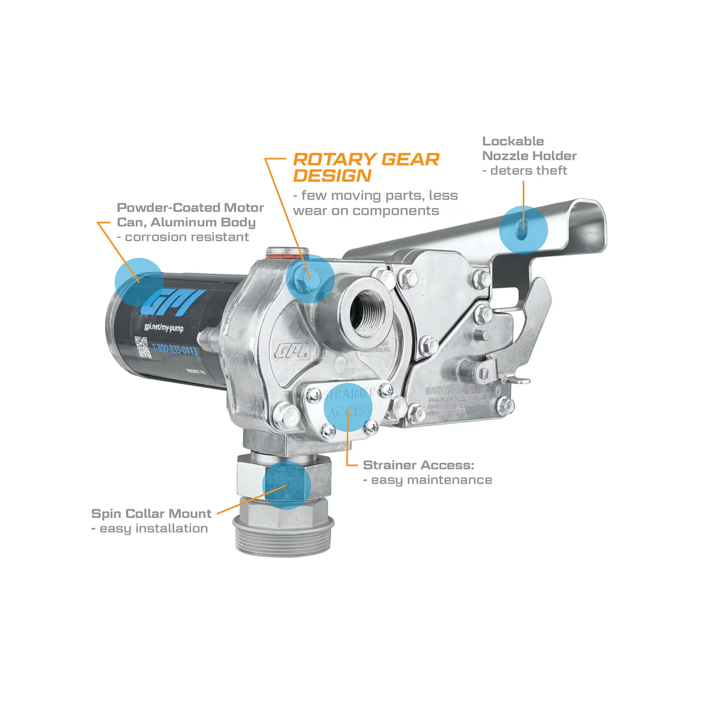 15 GPM 12V Fuel Transfer Pump