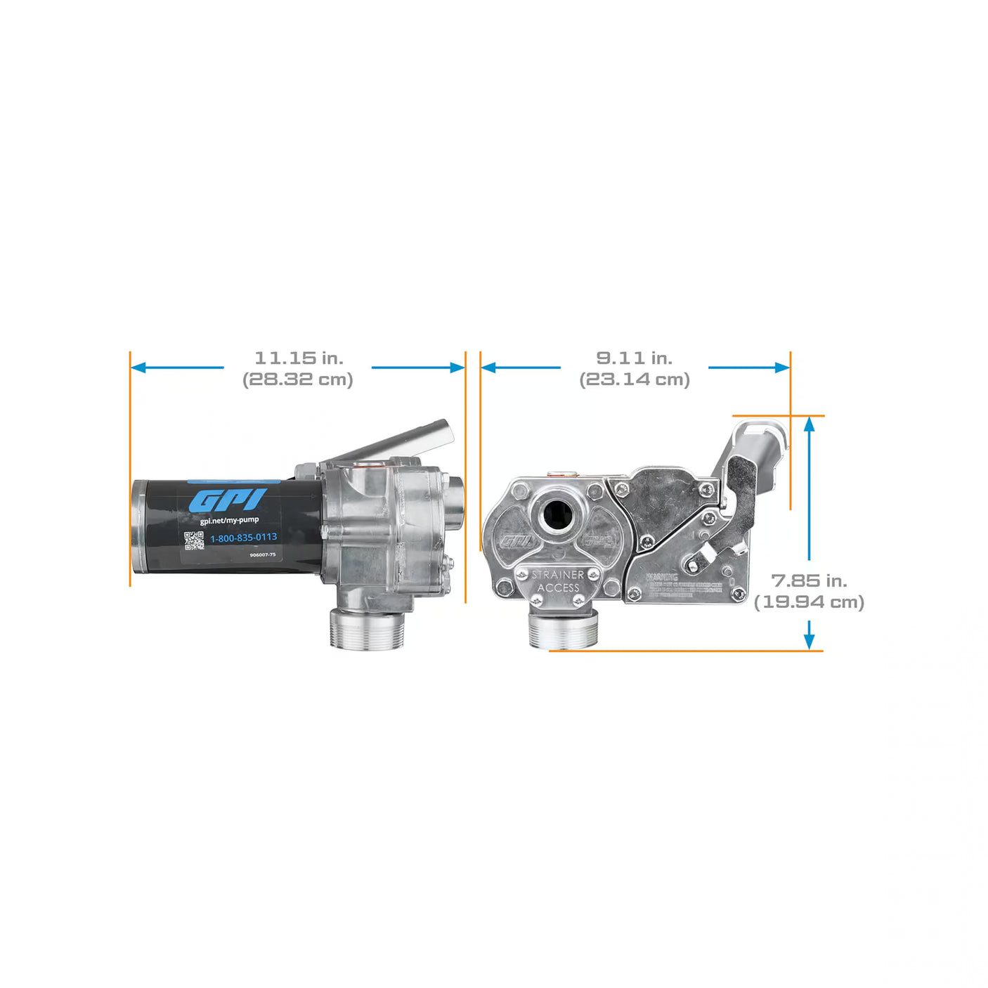 15 GPM 12V Economy Fuel Transfer Pump with Manual Unleaded Nozzle
