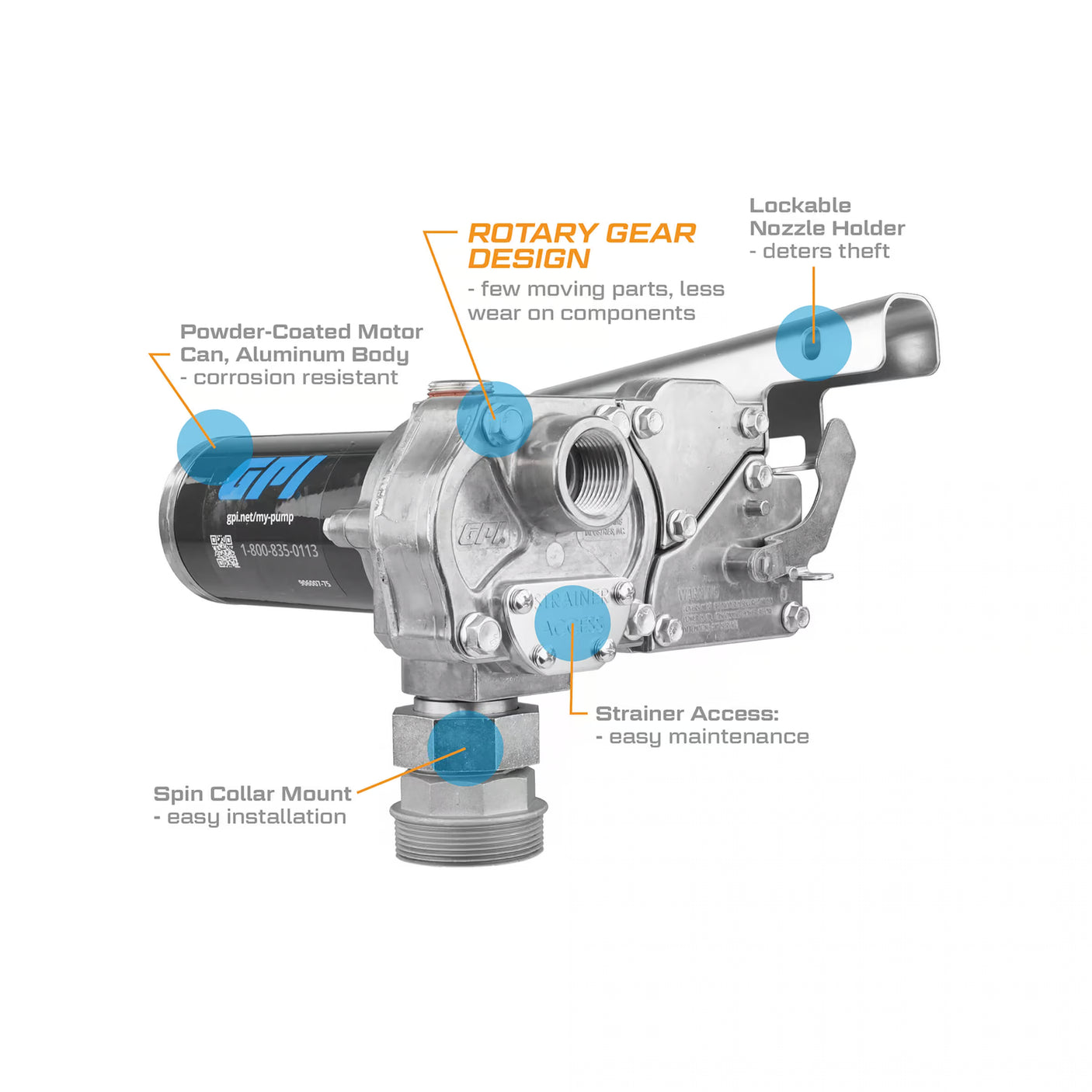 18 GPM 12V Fuel Transfer Pump