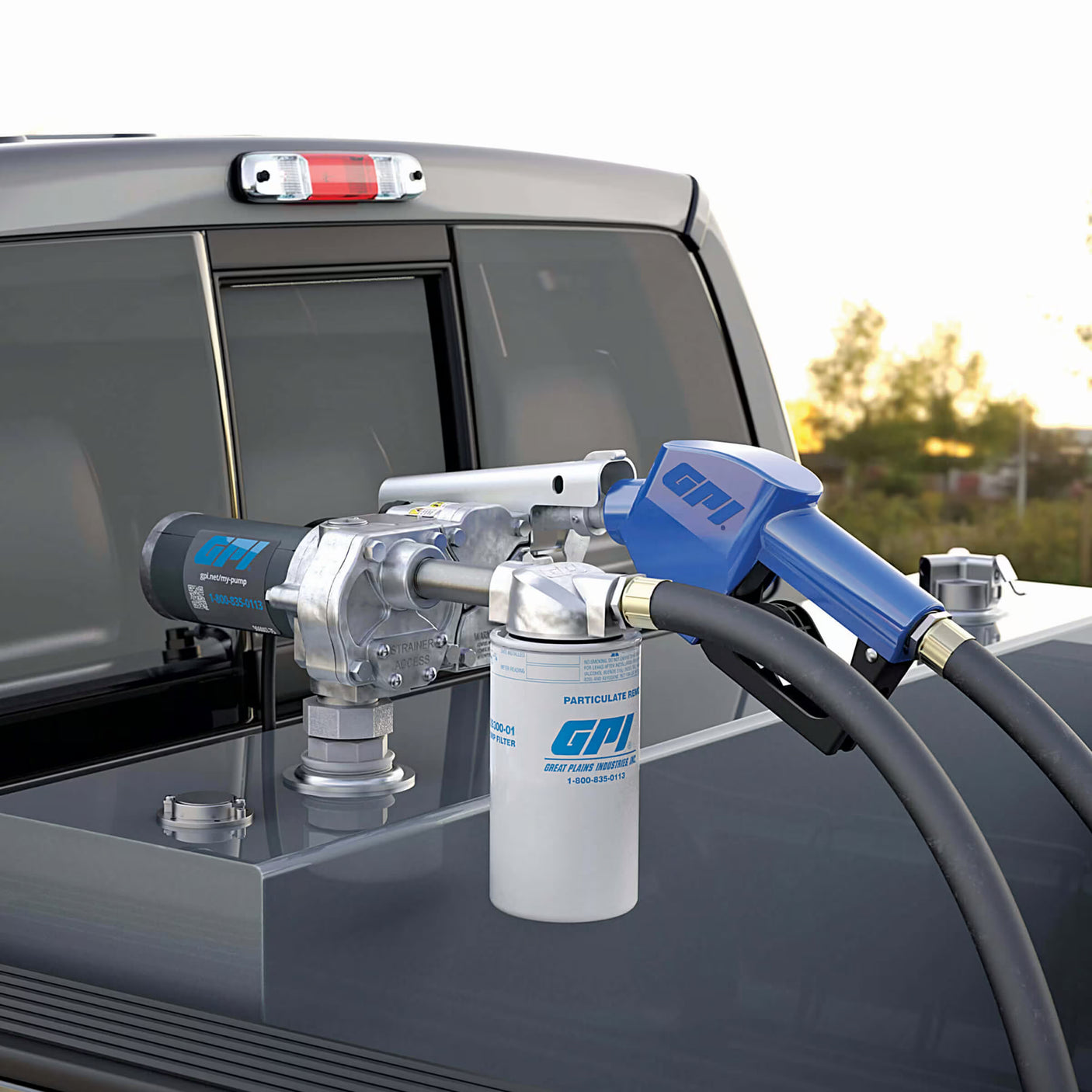 15 GPM 12V Fuel Transfer Pump with Auto Nozzle, Filter