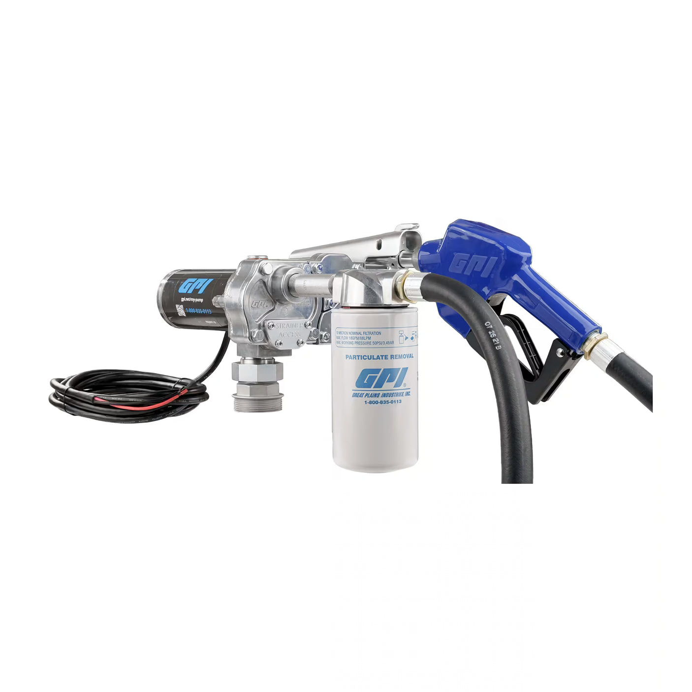 15 GPM 12V Fuel Transfer Pump with Auto Nozzle, Filter
