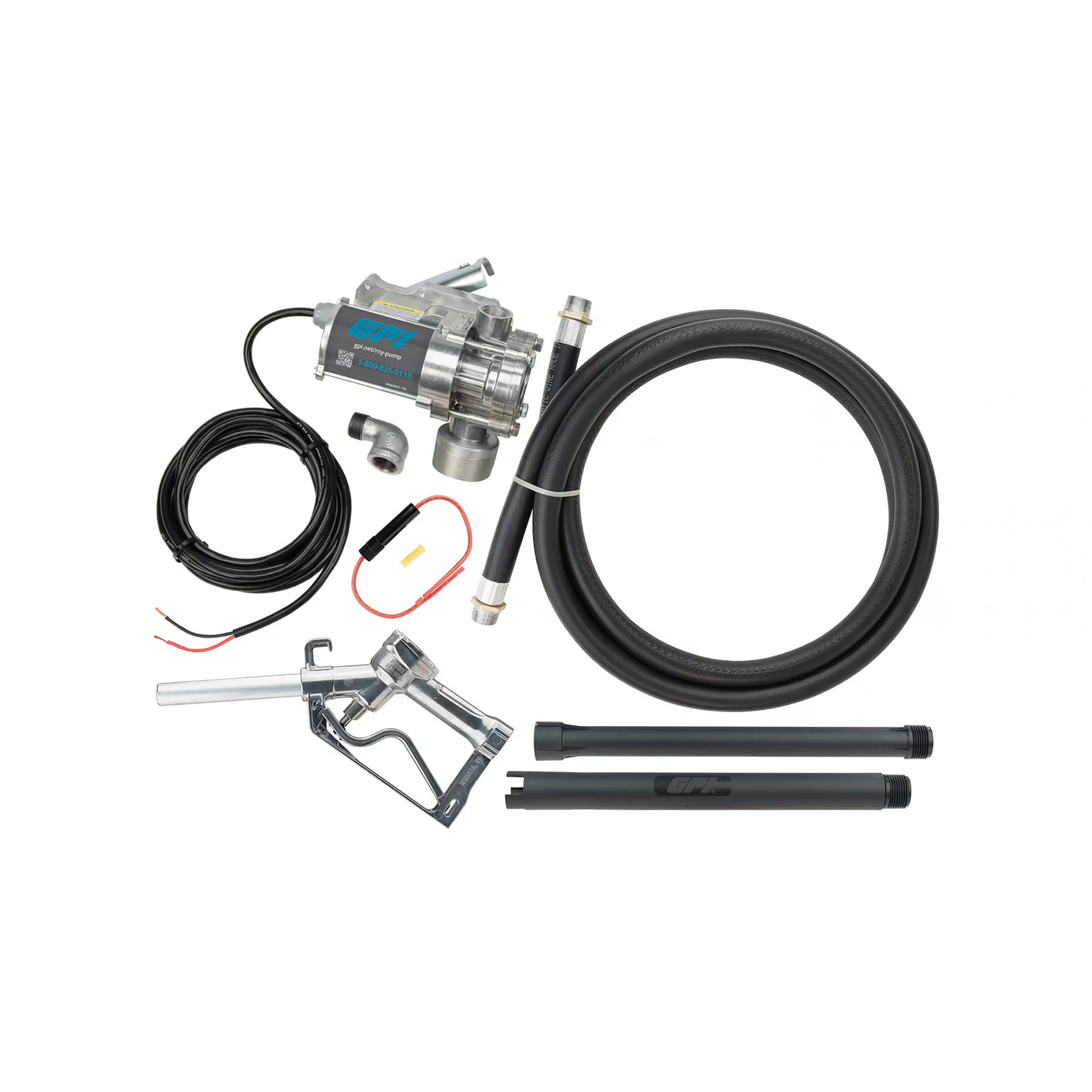 8 GPM 12V DC Fuel Transfer Pump with Manual Unleaded Nozzle