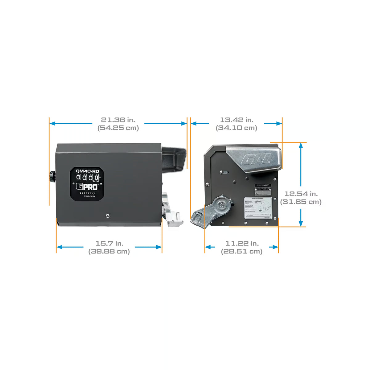 Remote Dispenser with 2-40 GPM 1/2% Mechanical Fuel Meter