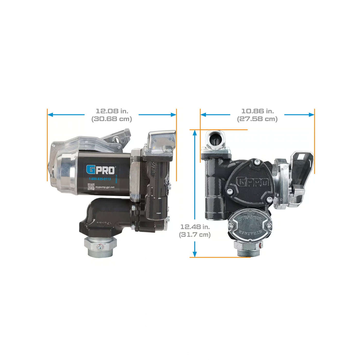 25 GPM 12V DC Fuel Transfer Pump for -40° F to 125° F