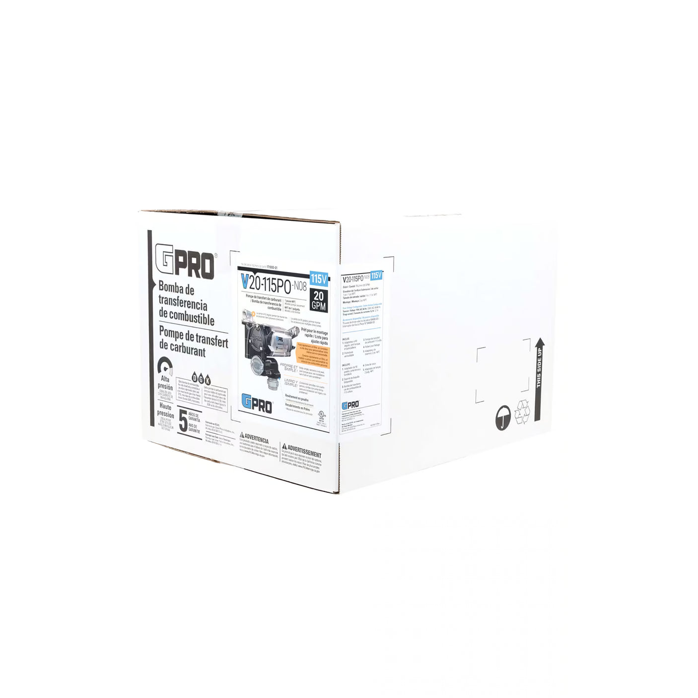 20 GPM 115V AC Fuel Transfer Pump with 1-inch Outlet