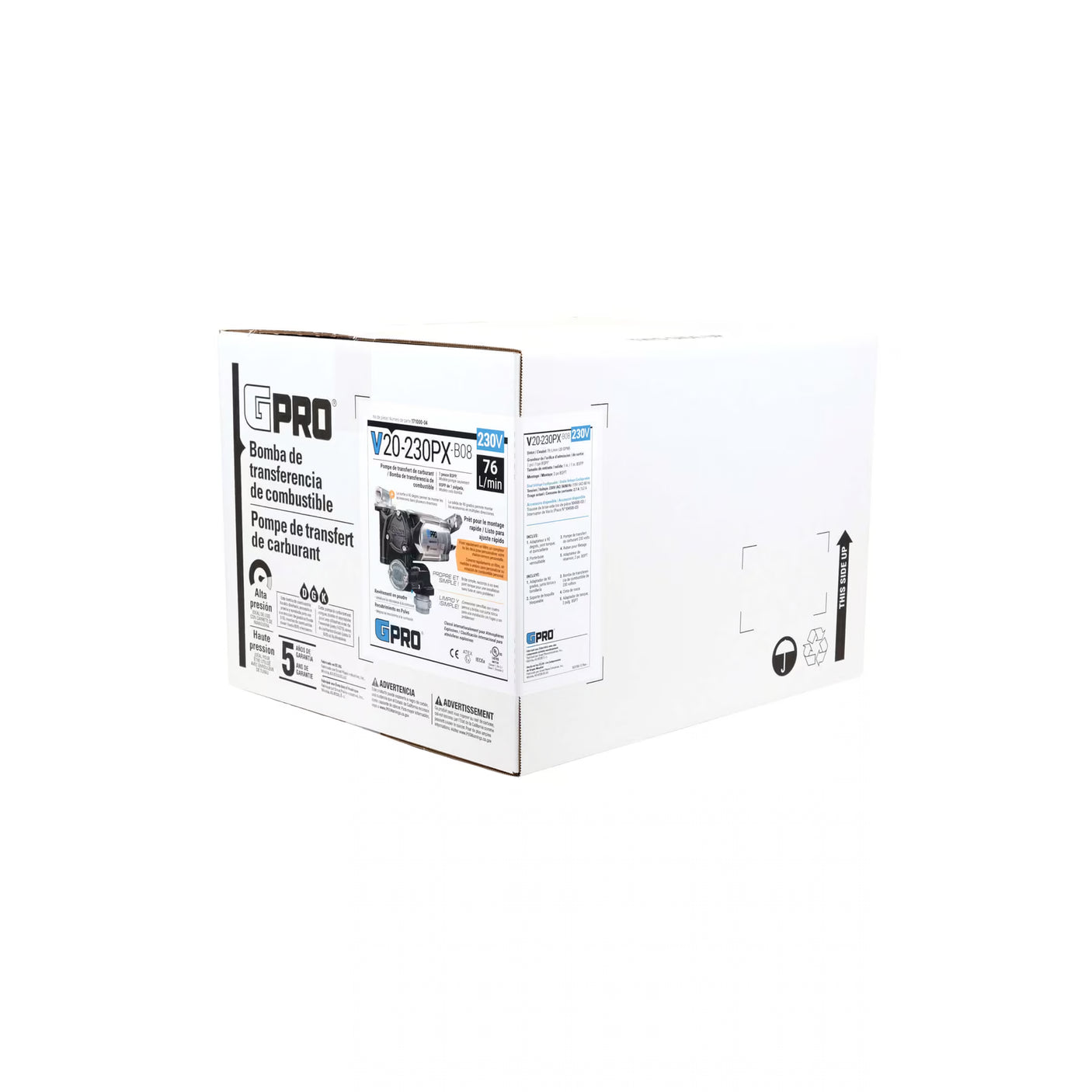 76 L/min 230V ATEX-IECEx Approved Fuel Transfer Pump with BSPP Thread Type