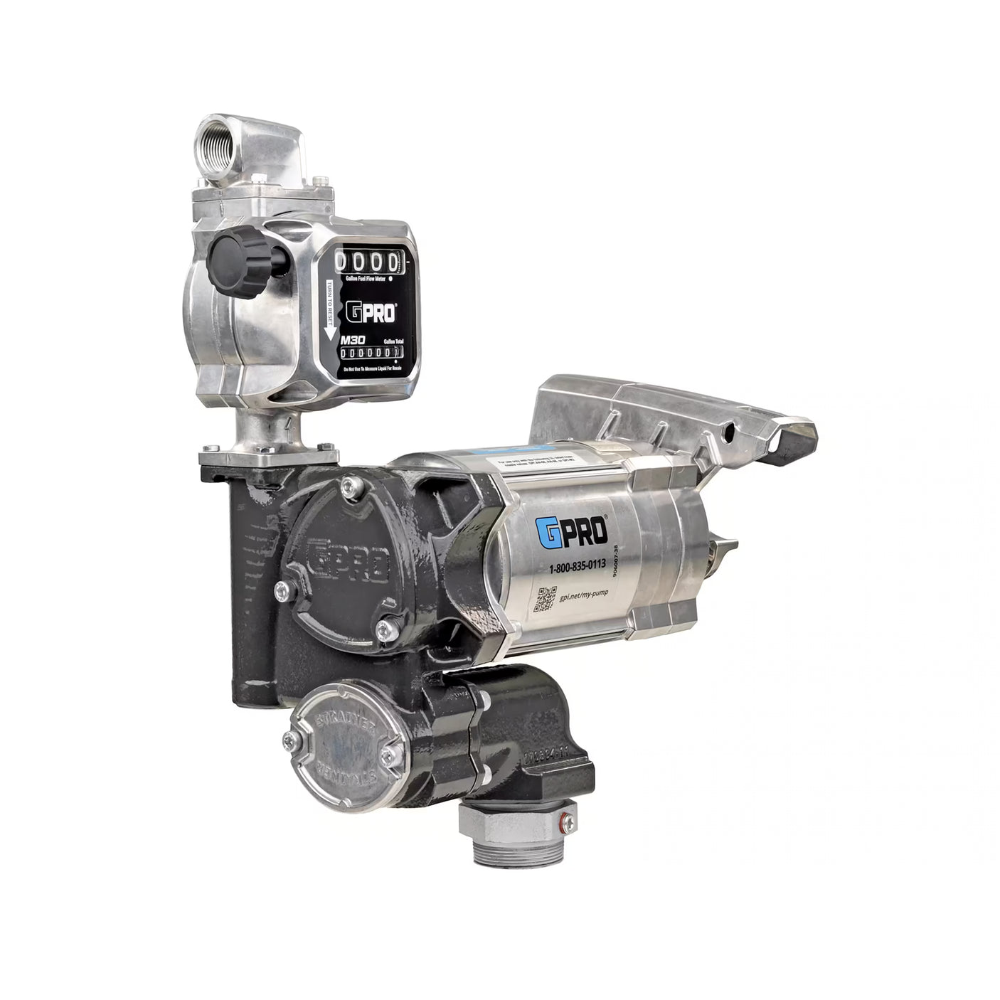 20 GPM 115V AC Fuel Transfer Pump with 5-30 GPM Meter, 1-inch Outlet
