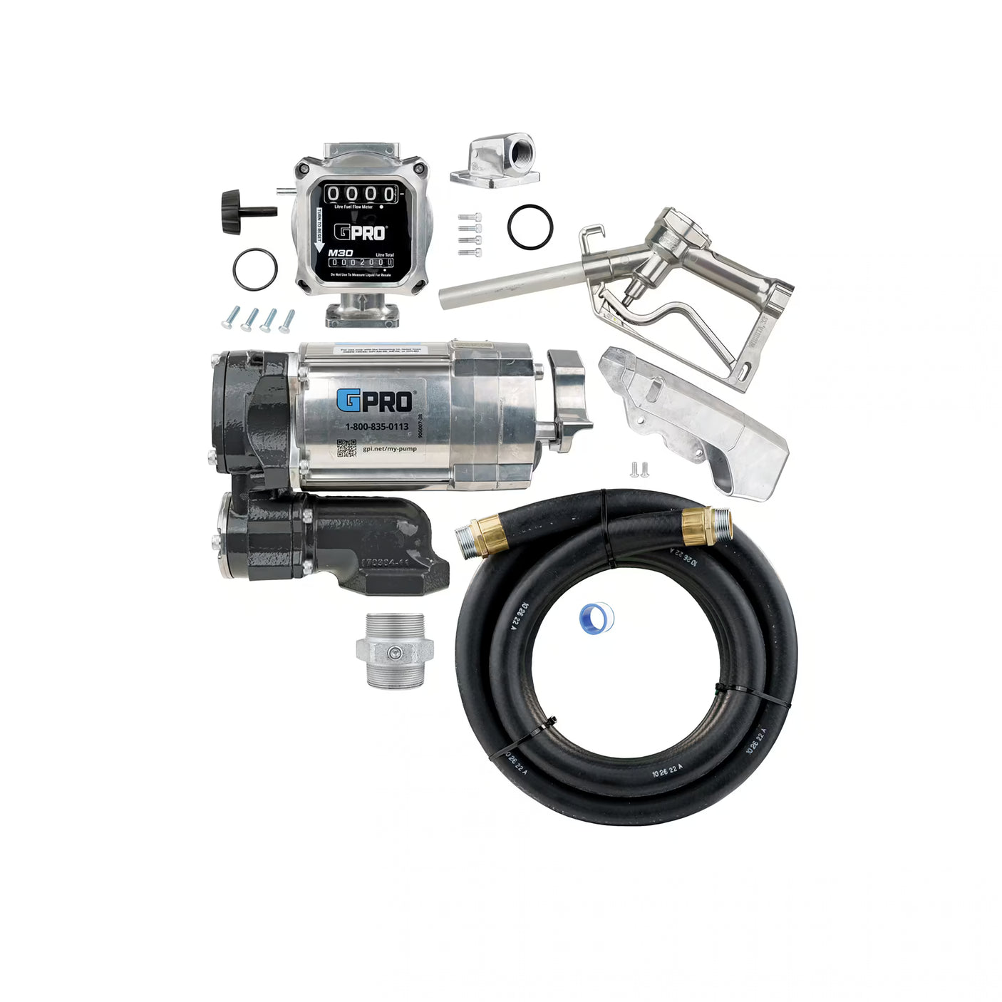 20 GPM 115V AC Fuel Transfer Pump with 19-114 L/min Meter, Manual Unleaded Nozzle