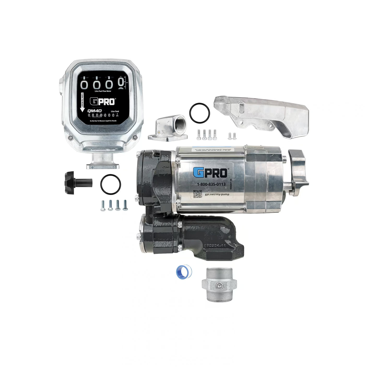 20 GPM 115V AC Fuel Transfer Pump with 8-150 L/min Meter, 1-inch Outlet