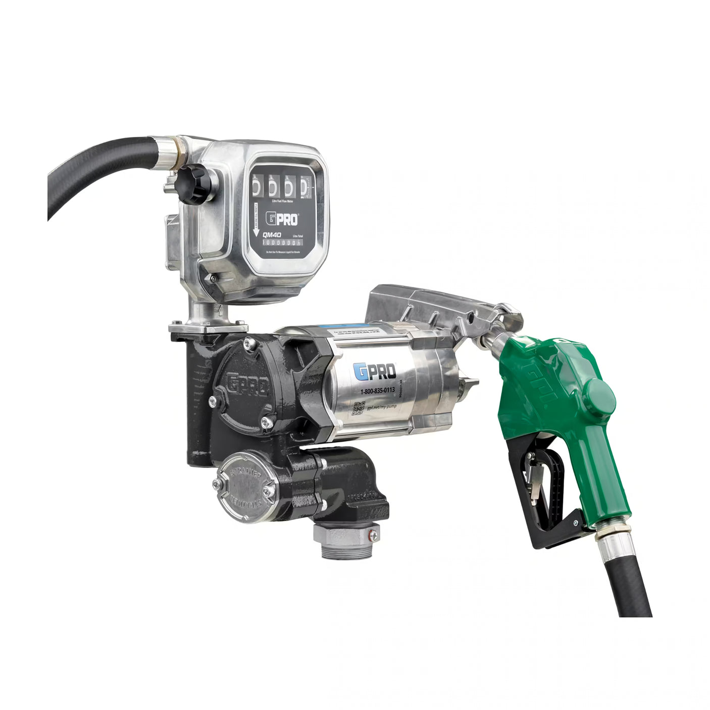 20 GPM 115V AC Fuel Transfer Pump with 8-150 L/min Meter, Auto Diesel Nozzle