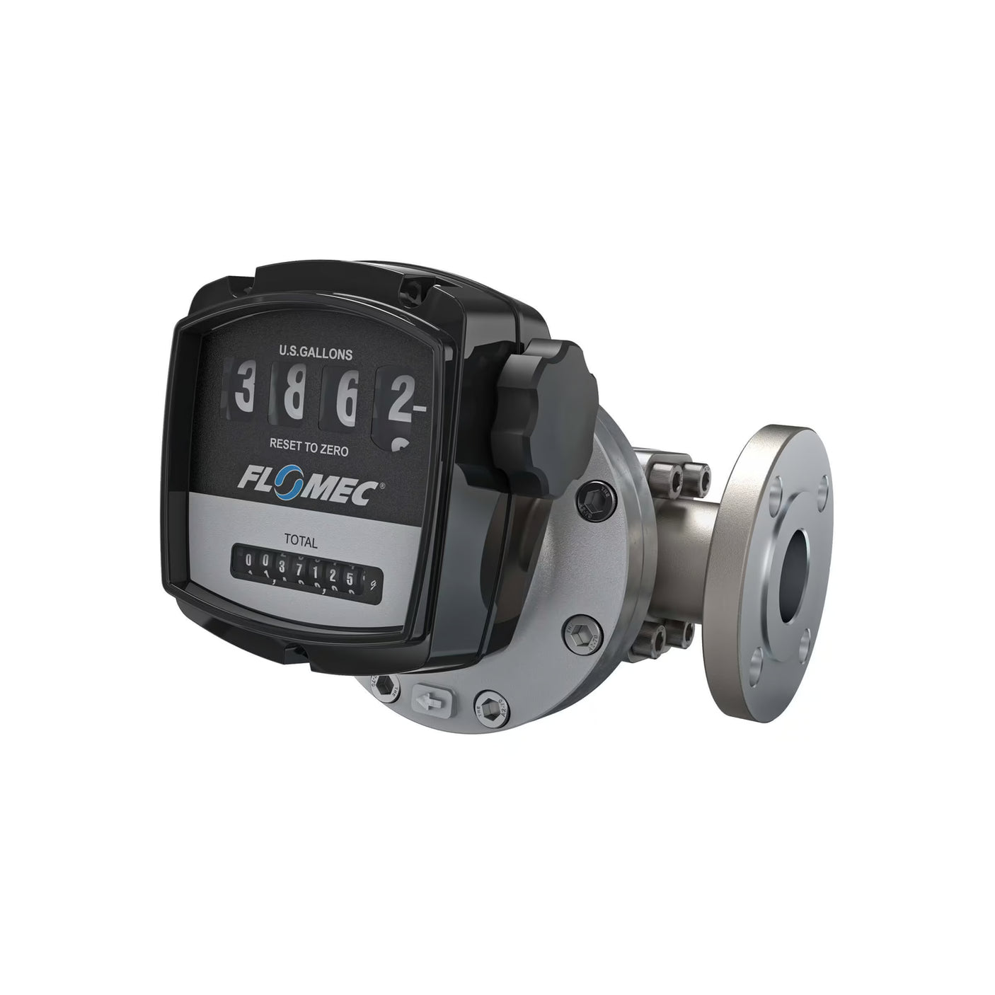 1-1/2" Oval Gear Aluminum #150 ANSI Flange Flow Meter with Mechanical Display