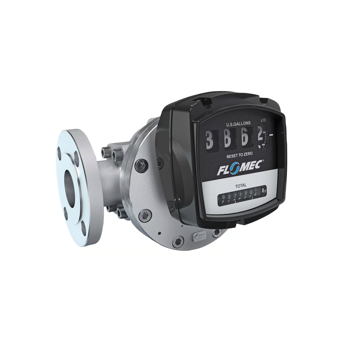 2" Oval Gear Aluminum #150 ANSI Flange Flow Meter with Mechanical Display