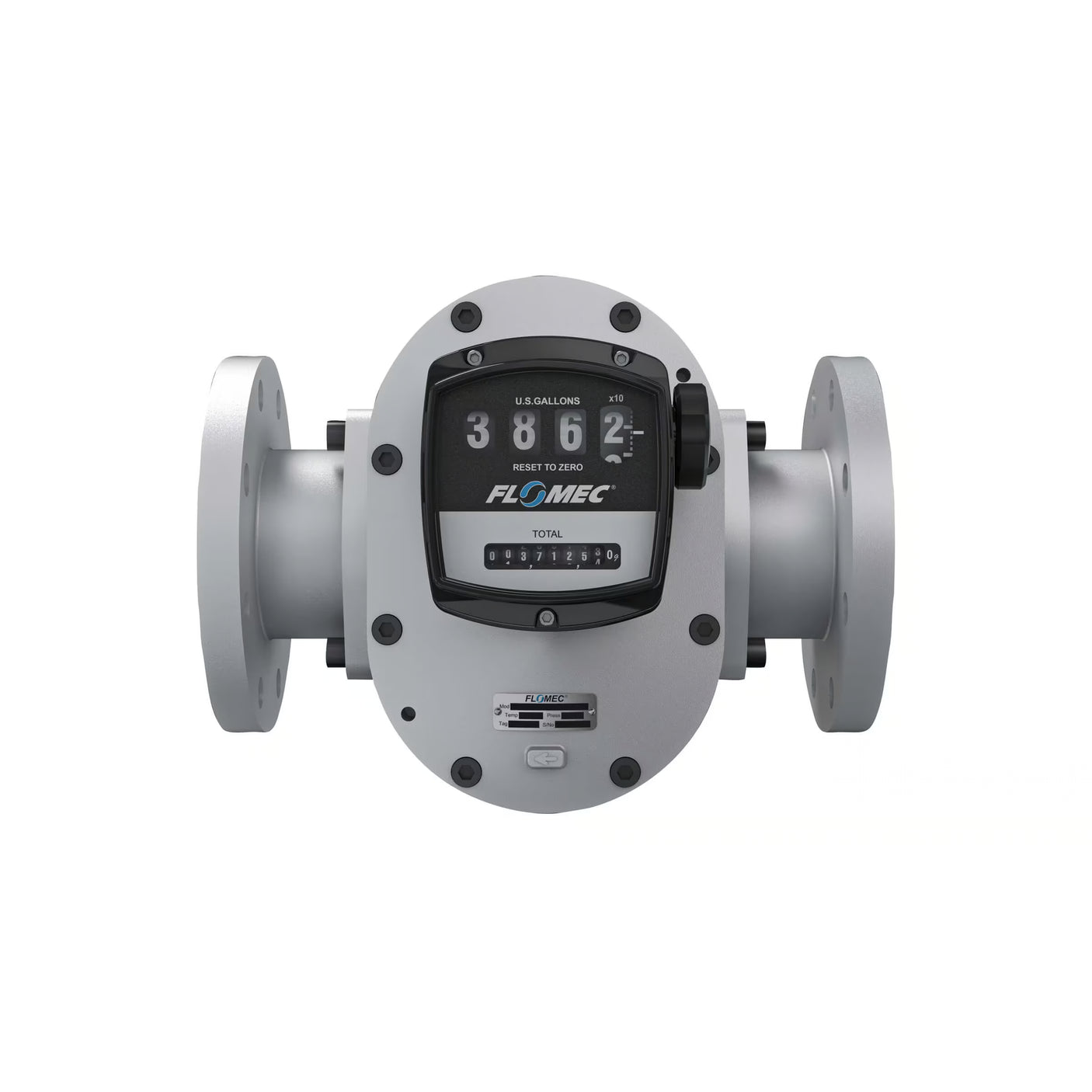 4" Oval Gear Aluminum #150 ANSI Flange Flow Meter with Mechanical Display