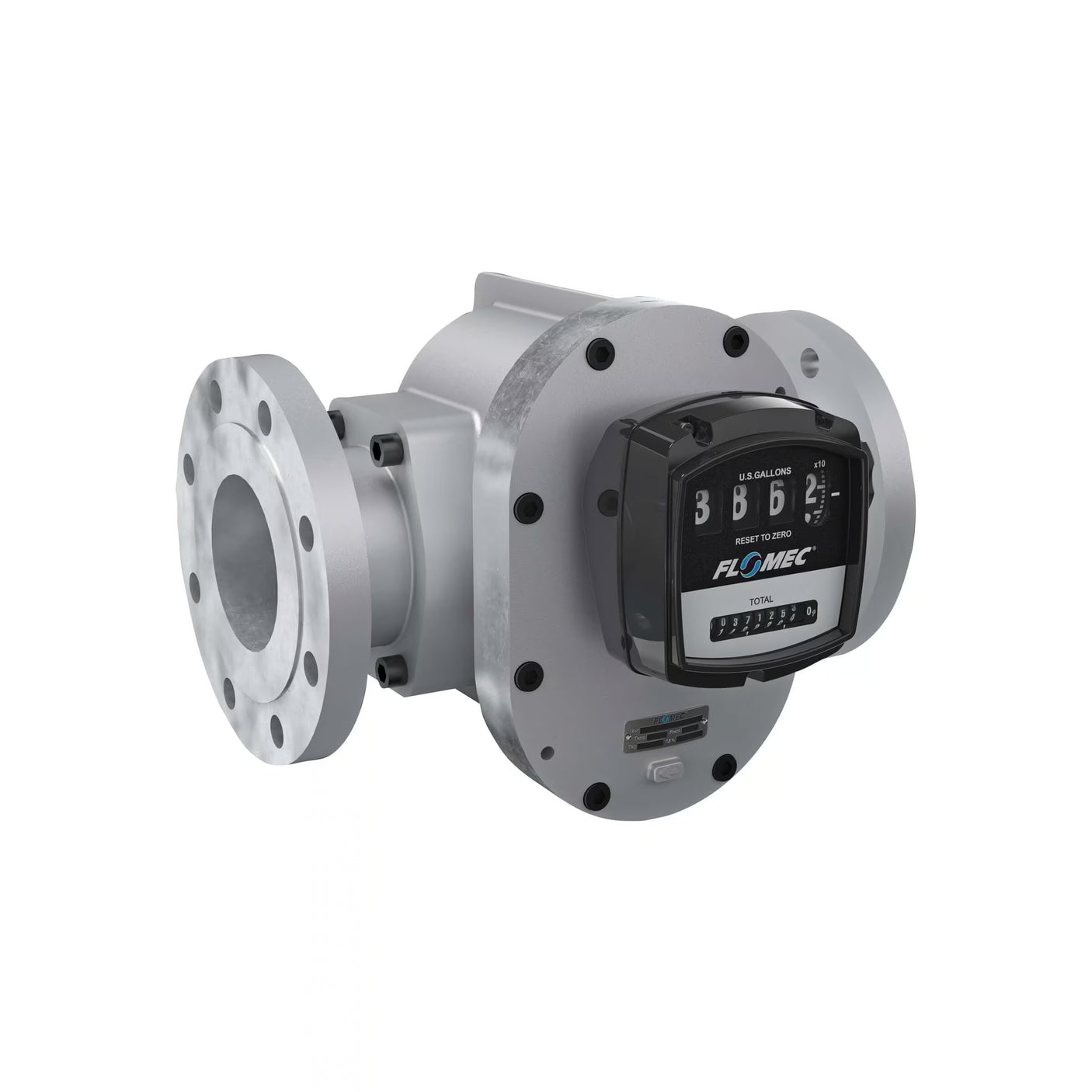 4" Oval Gear Aluminum #150 ANSI Flange Flow Meter with Mechanical Display