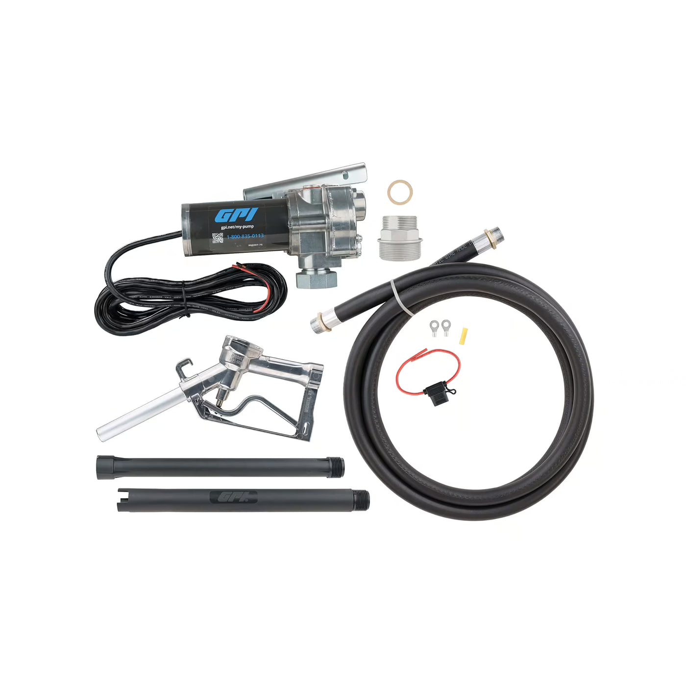 15 GPM 12V Fuel Transfer Pump with Manual Unleaded Nozzle