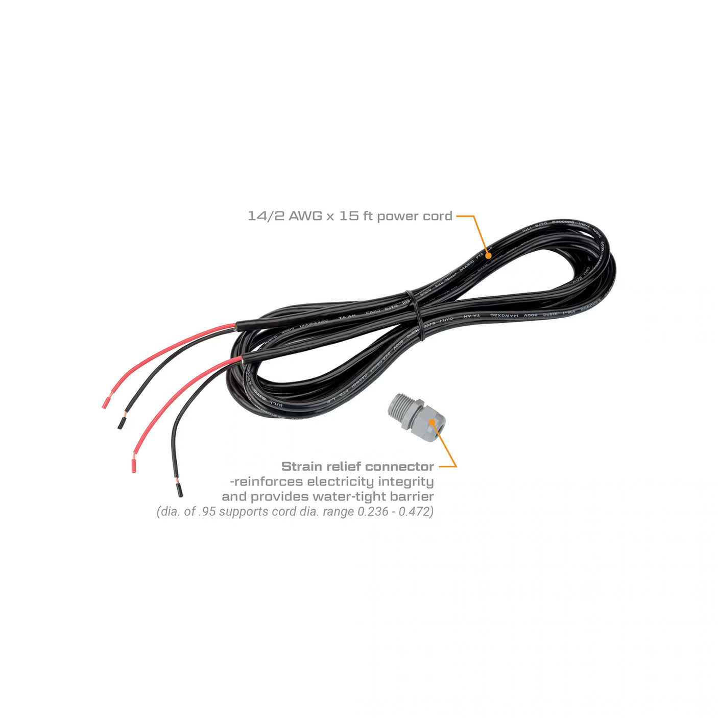 12V Fuel Transfer Pumps 14 Gauge 15 ft Power Cord