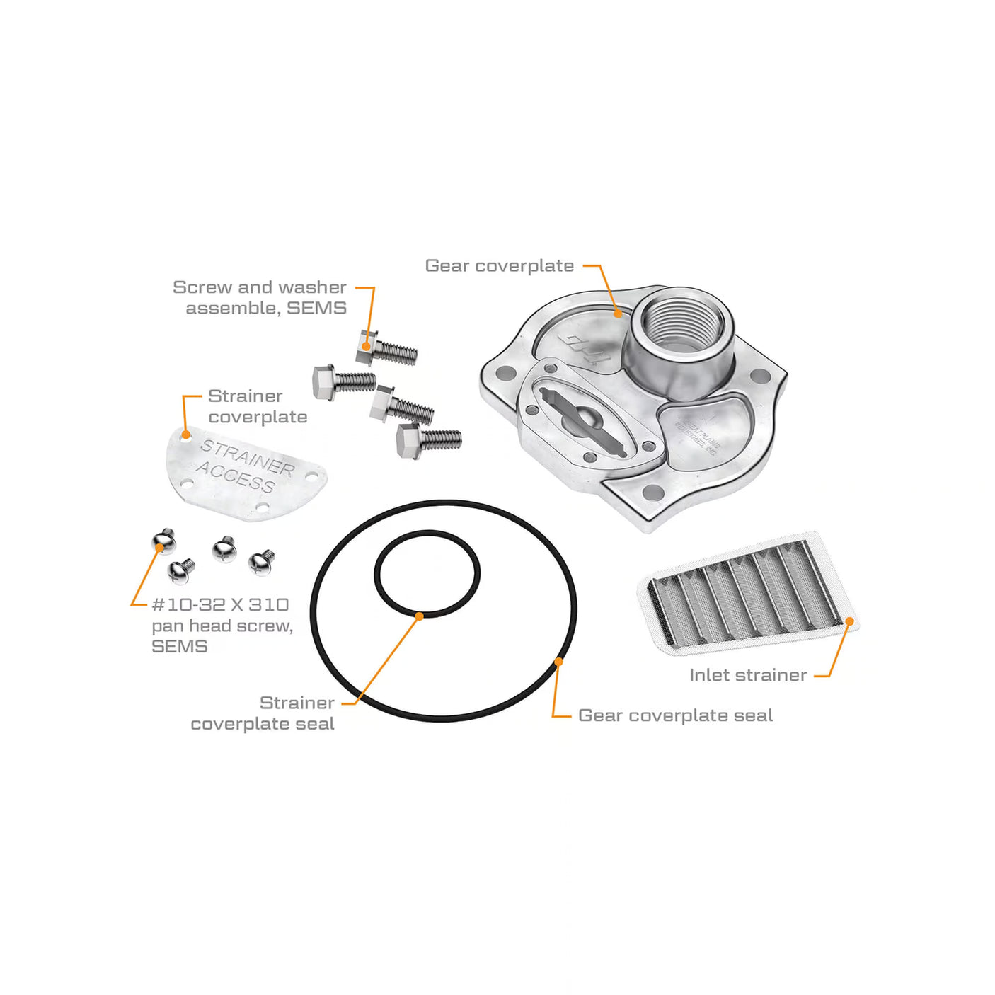 M-180S Fuel Transfer Pumps Gear Cover Plate Replacement Kit