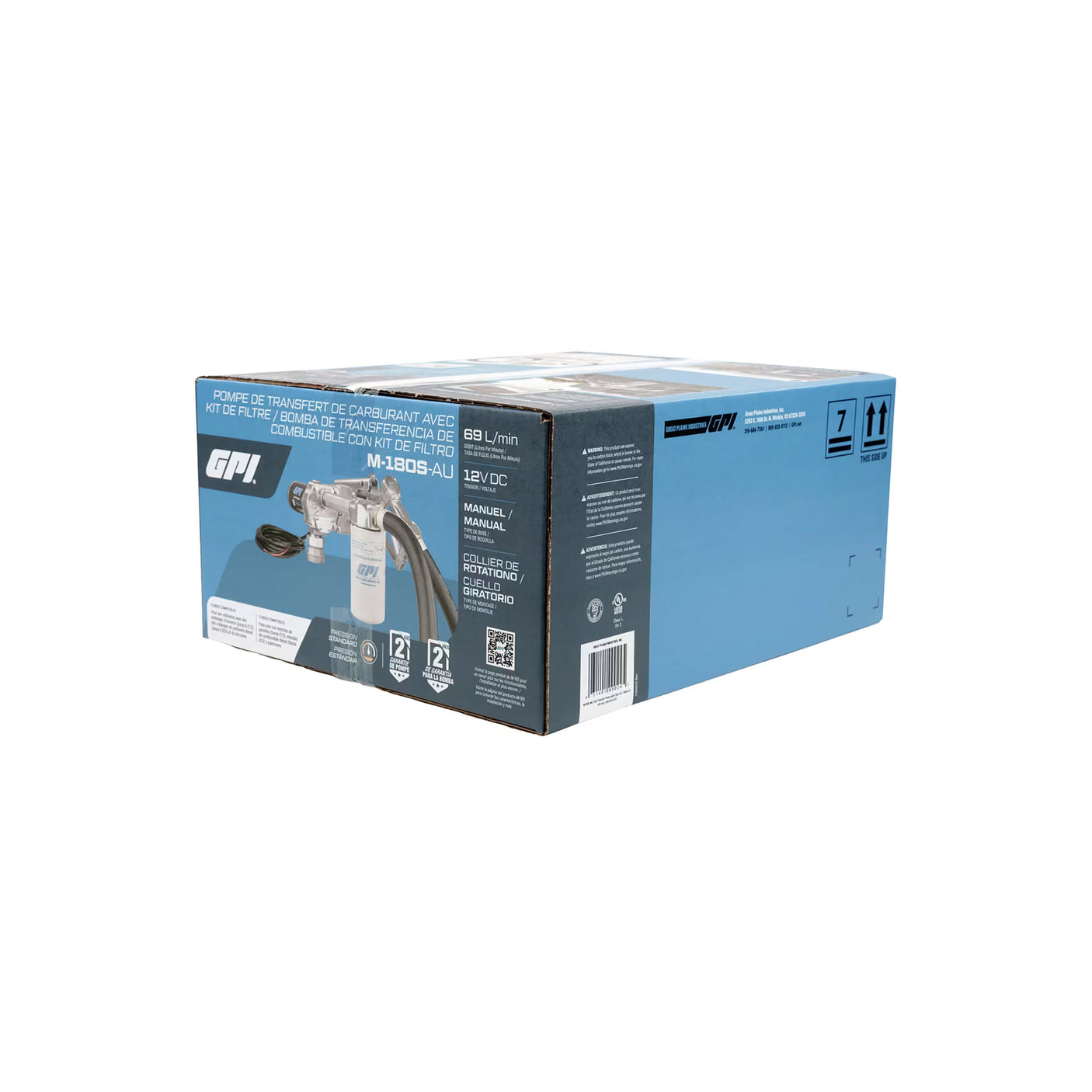18 GPM 12V Fuel Transfer Pump with Manual Diesel Nozzle, Filter