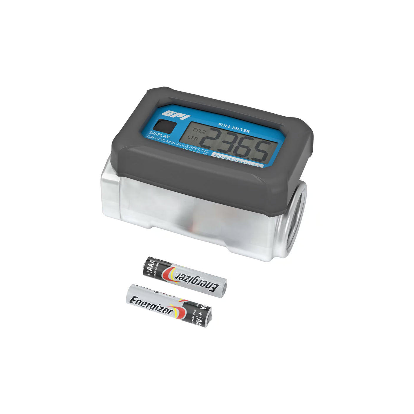 10-100 L/min End of Hose ISO Fuel Meter with Battery Powered Display