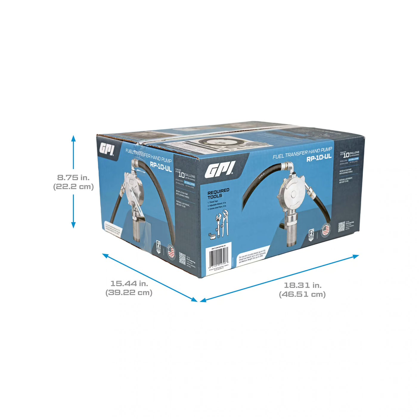 10 Gallons per 100 Revolutions Rotary Fluid Transfer Hand Pump