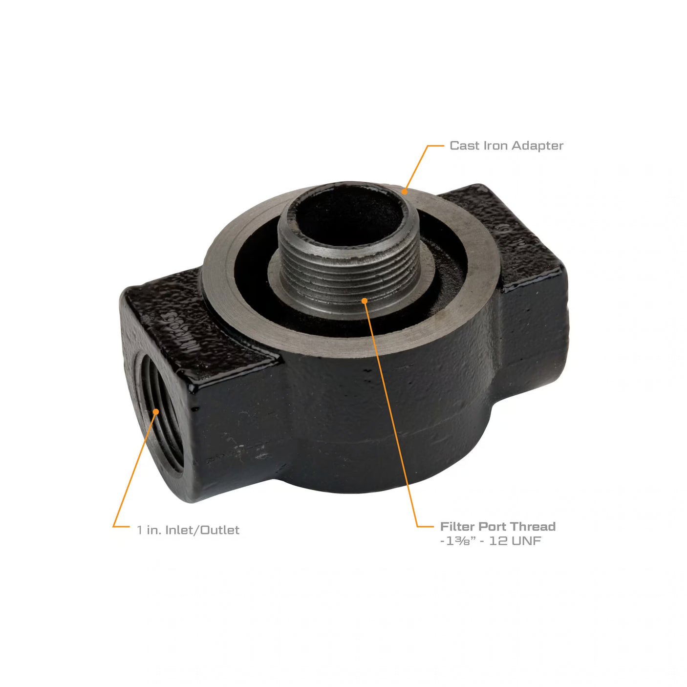 Fuel Transfer Pumps 1-Inch NPT 25 GPM Cast Iron Filter Adapter