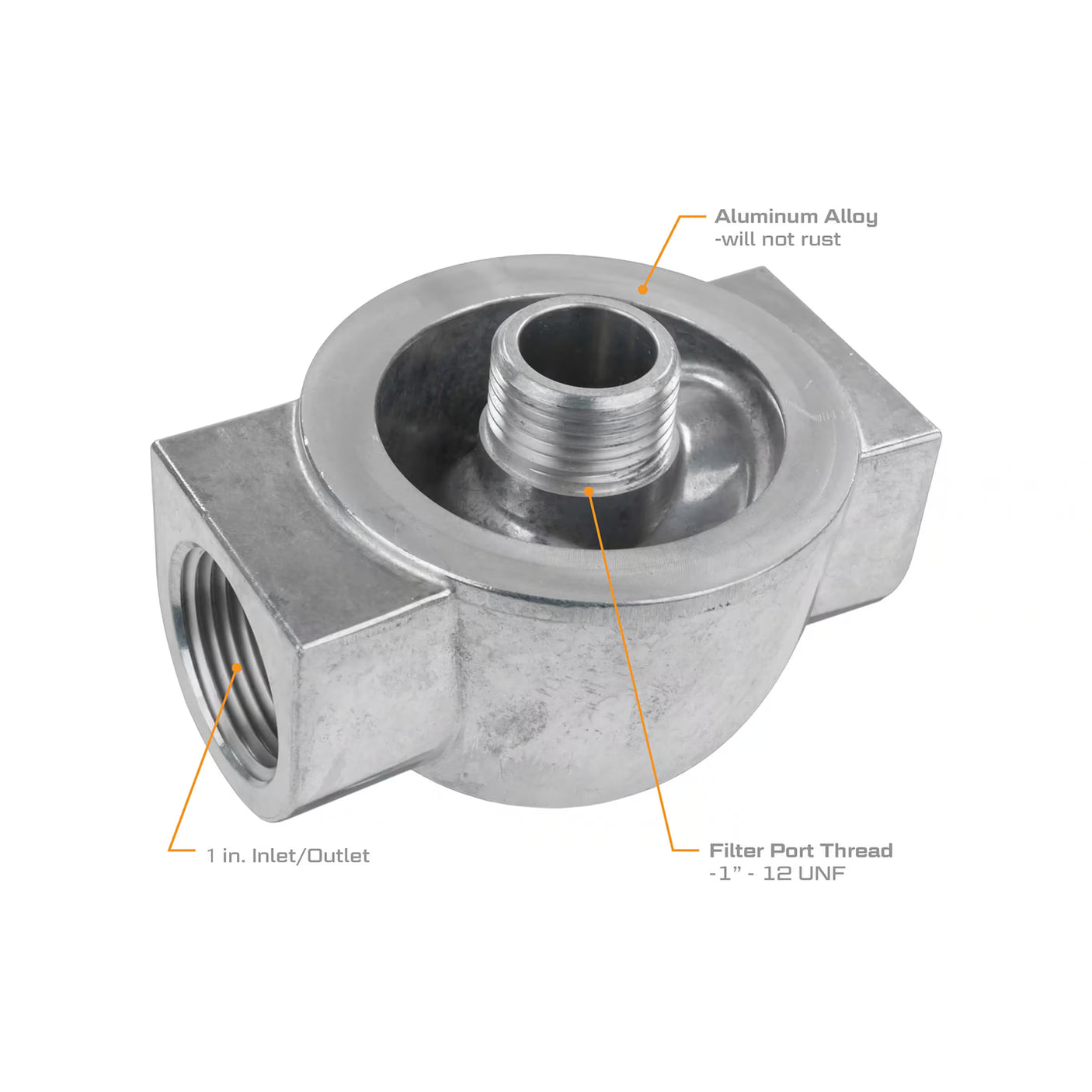 Fuel Transfer Pumps 1-Inch NPT 25 GPM Aluminum Filter Adapter