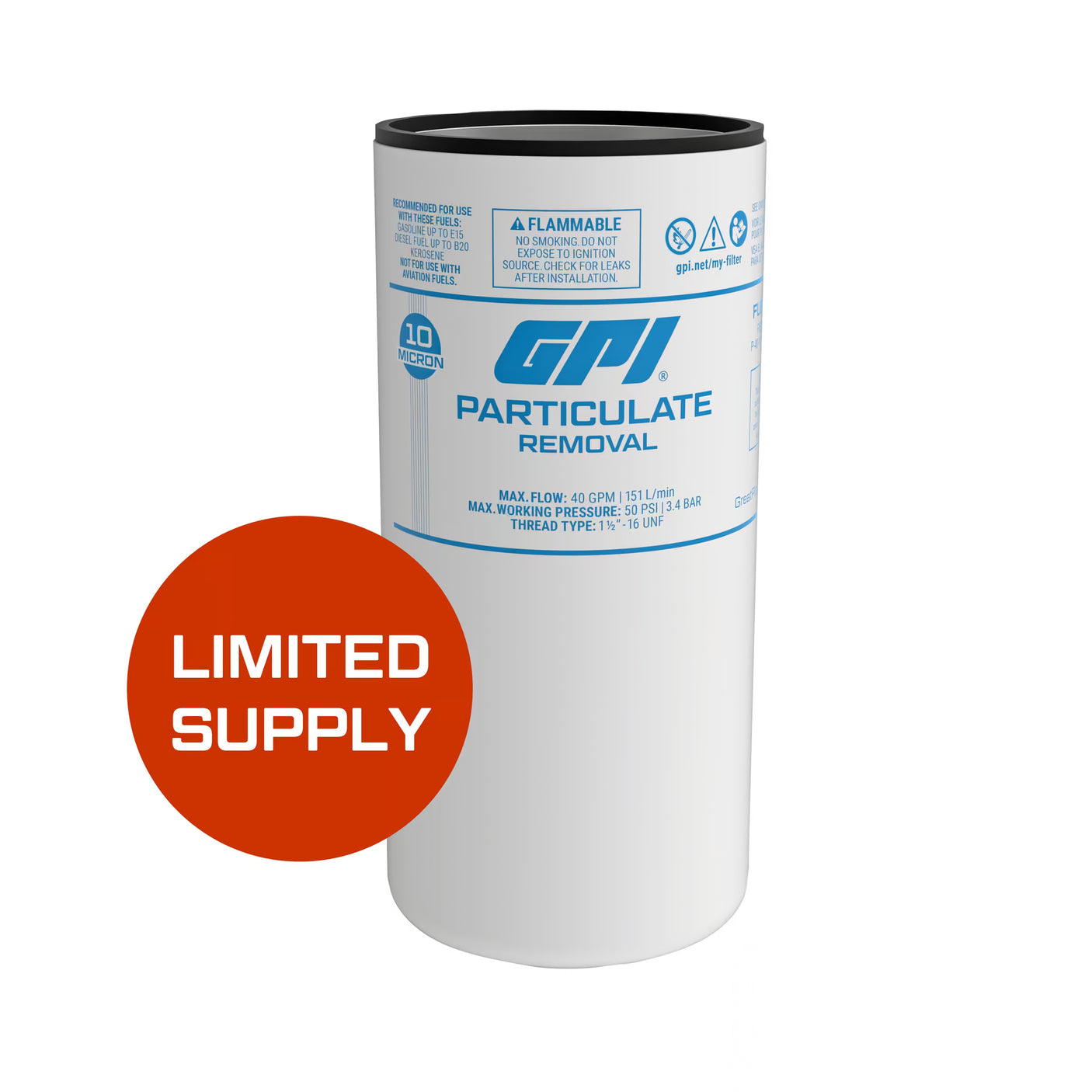 LIMITED SUPPLY - Fuel Transfer Pumps up to 40 GPM 10 Micron Particulate Filter