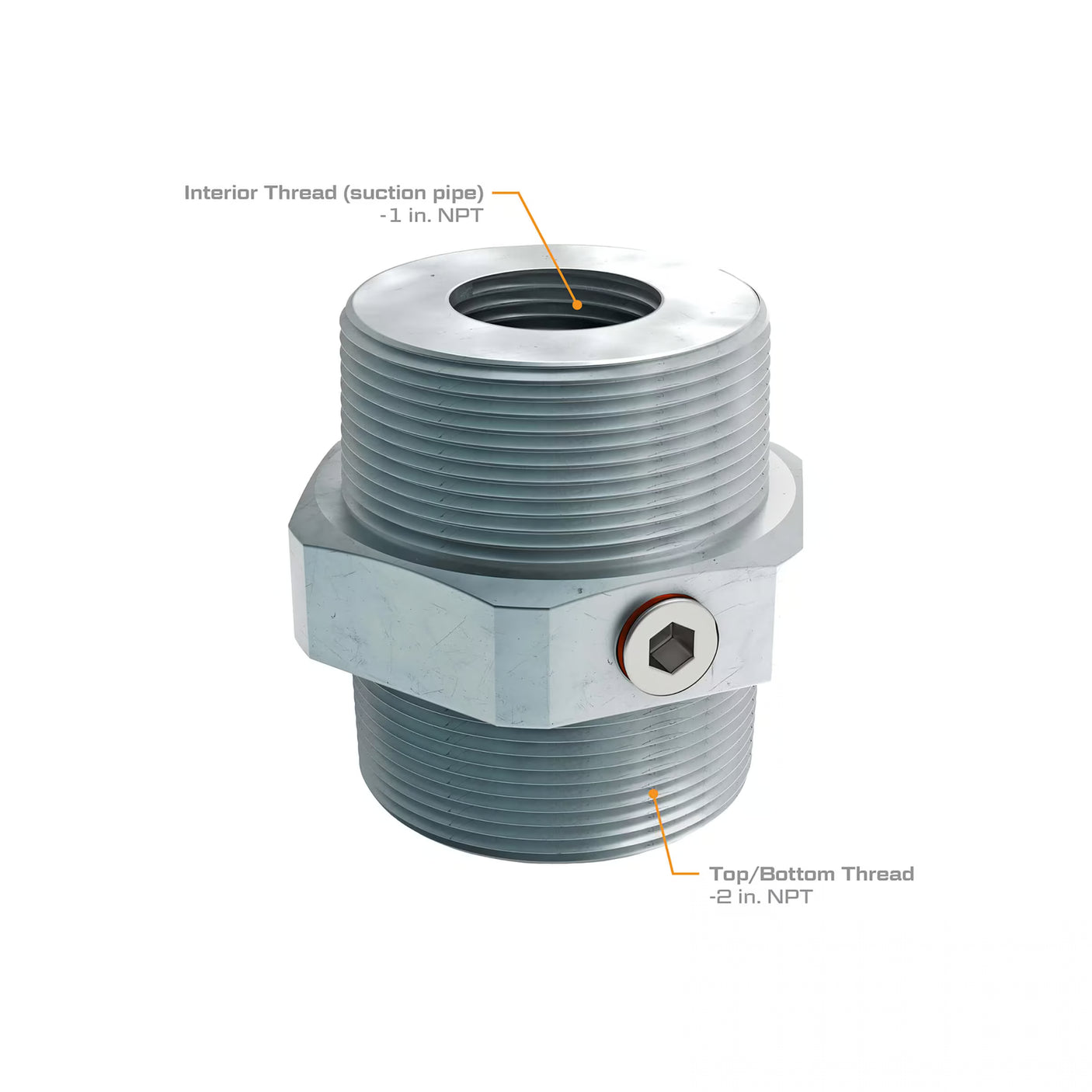 Fuel Transfer Pumps 2-Inch x 1-Inch NPT Tank Adapter
