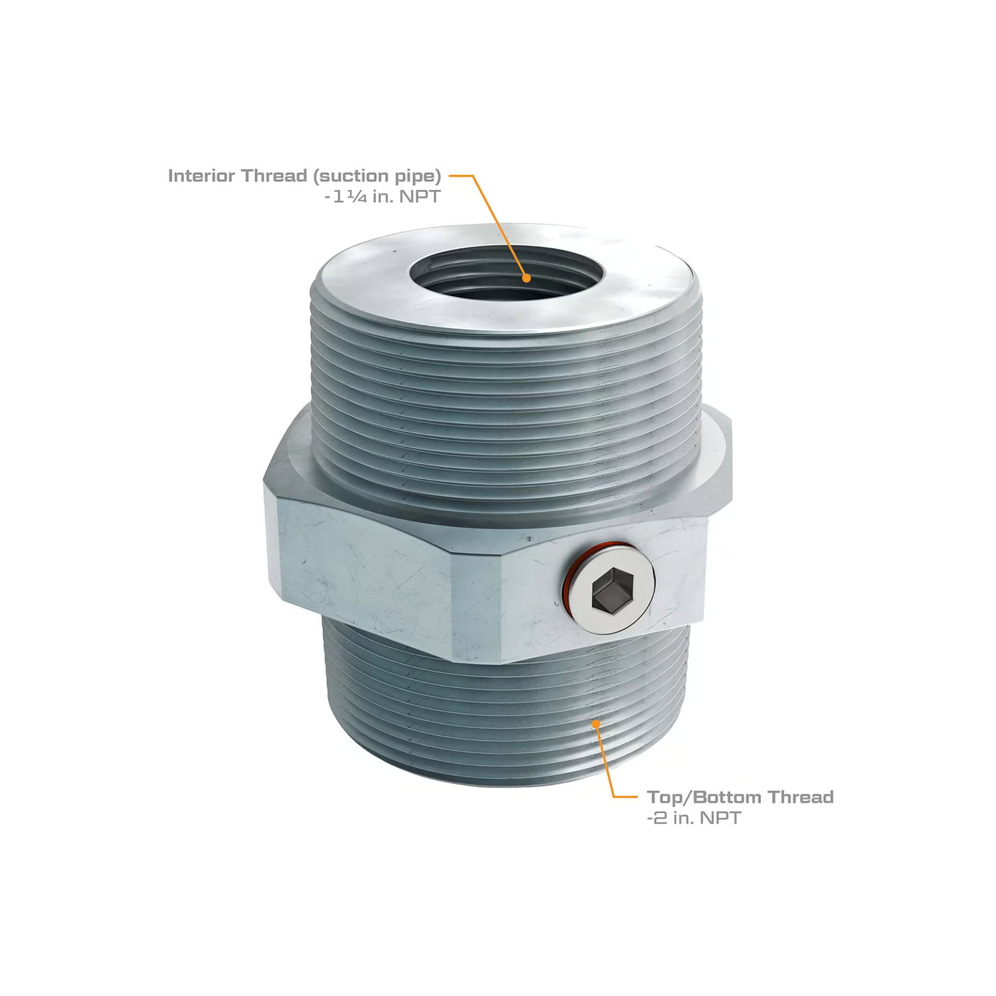 Fuel Transfer Pumps 2-Inch x 1-1/4-Inch NPT Tank Adapter