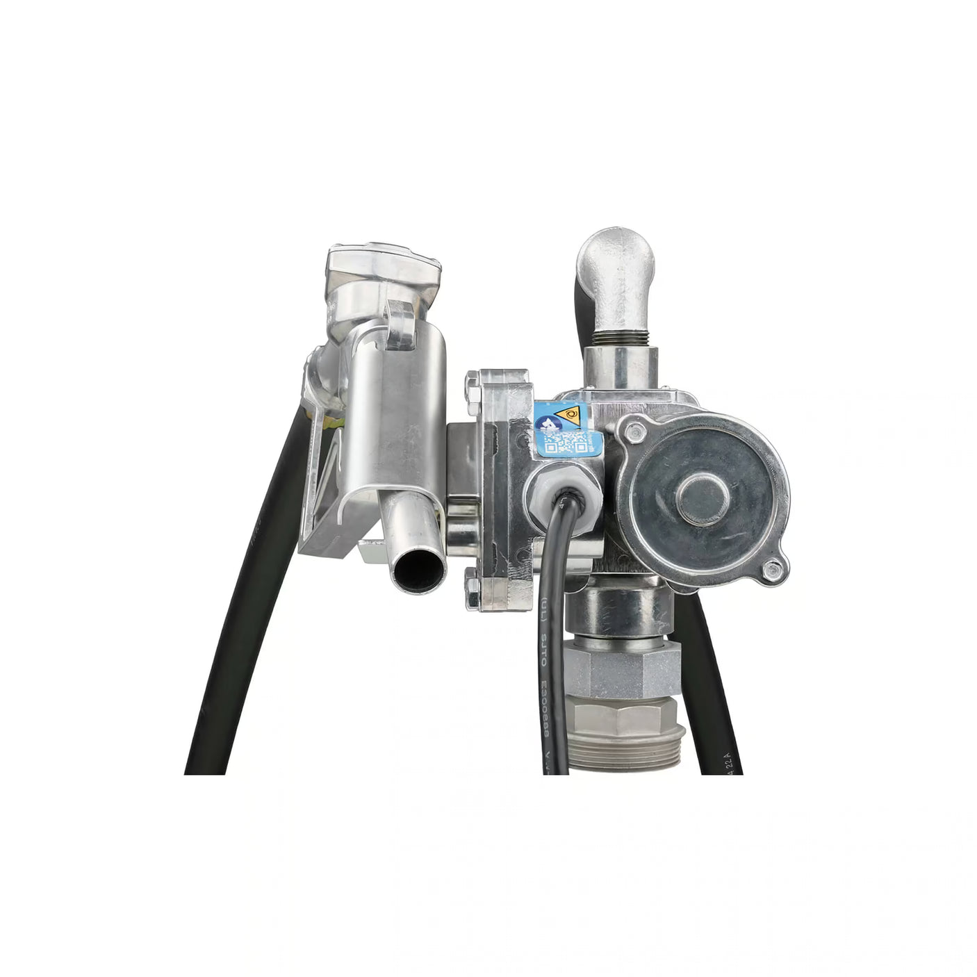 8 GPM 12V DC Fuel Transfer Pump with Spin Collar, Manual Unleaded Nozzle