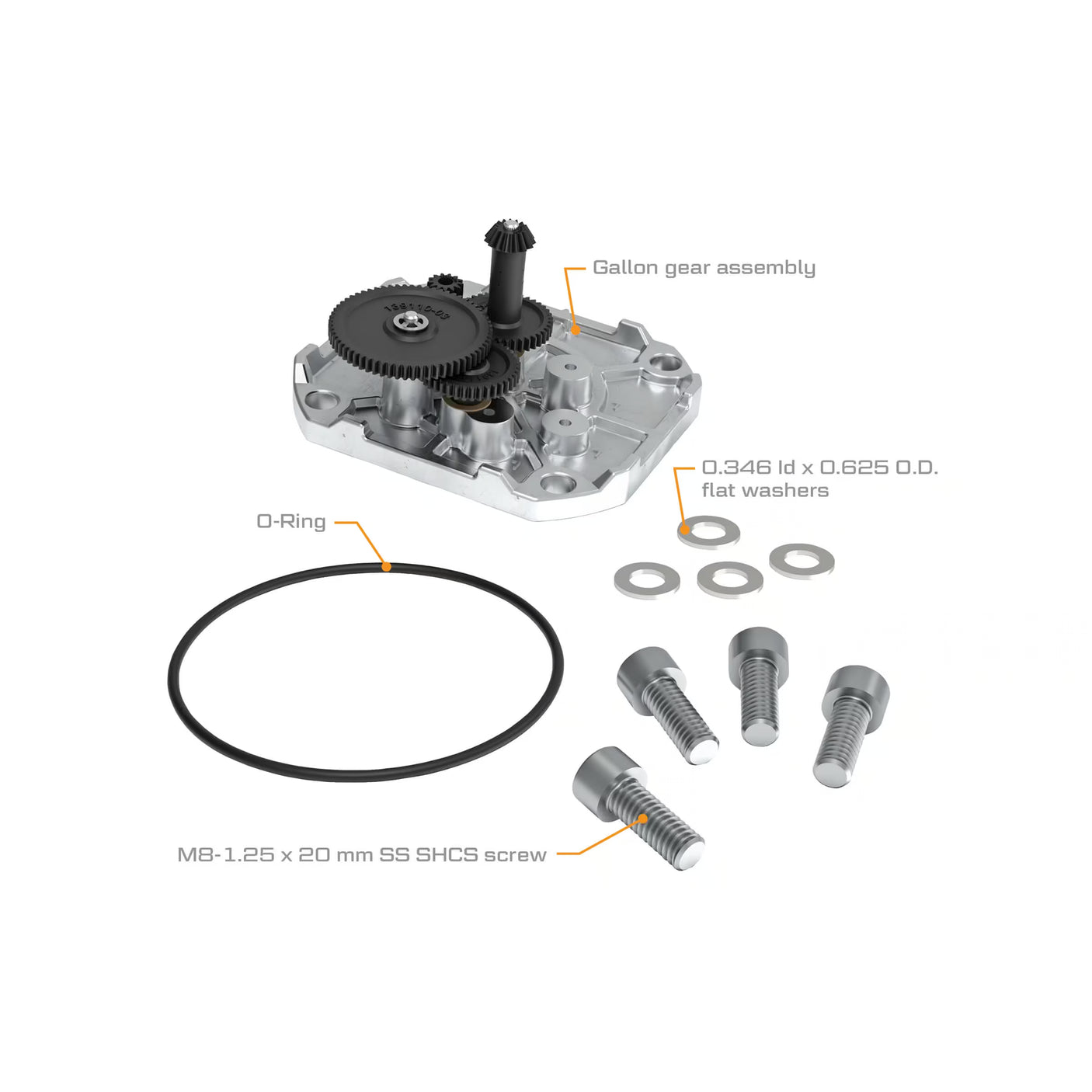 QM40 Fuel Meter Gallon Gear Assembly
