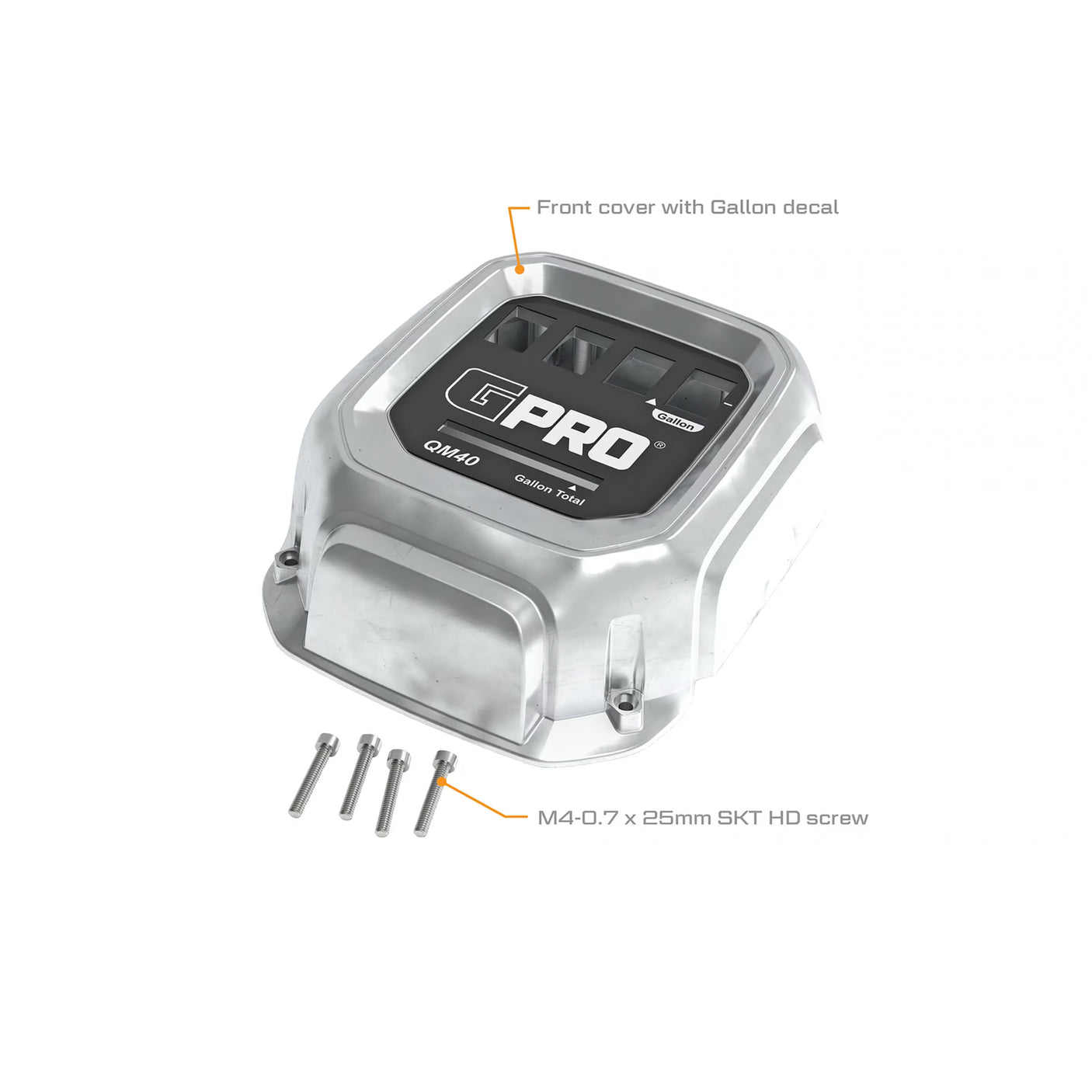 QM40 Fuel Meter Gallon Front Cover Kit