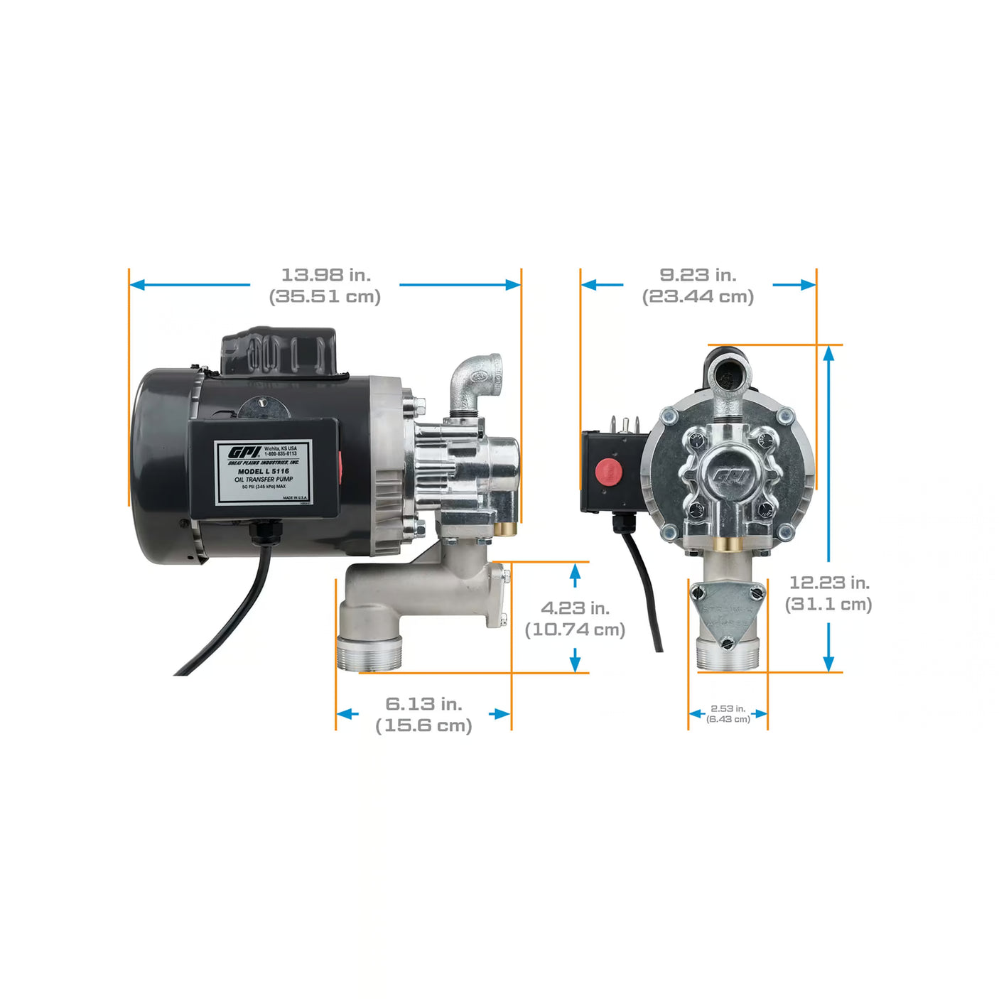 4 GPM 115/230V Oil Transfer Pump