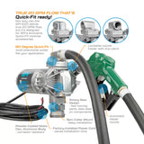 20 GPM 12V DC Fuel Transfer Pump with Auto Diesel Nozzle