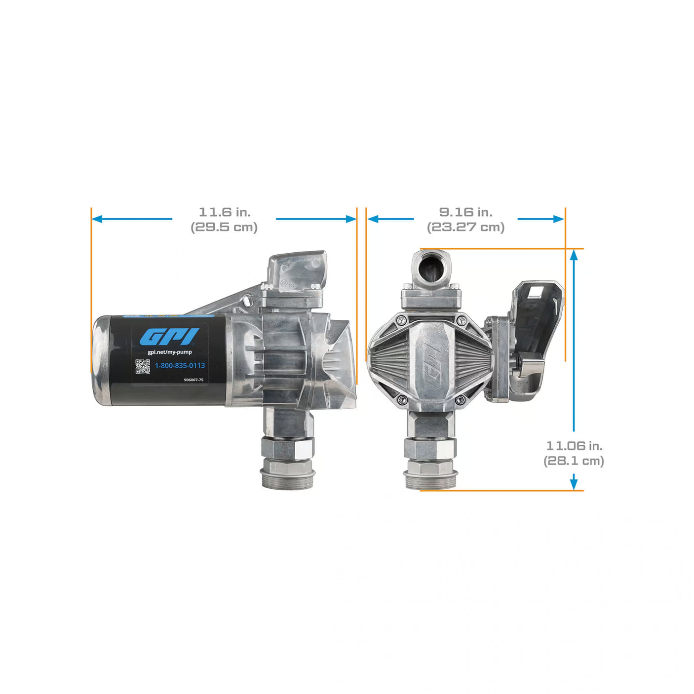 20 GPM 12V DC Fuel Transfer Pump with Auto Diesel Nozzle