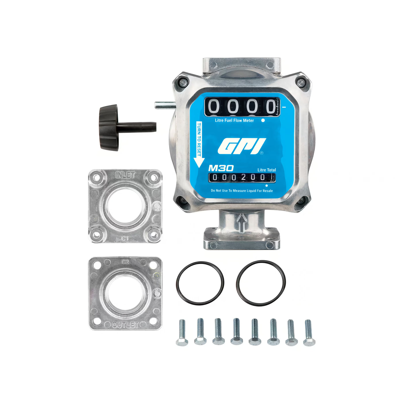 19-114 L/min 2% Mechanical Fuel Meter 1 Inch BSPP