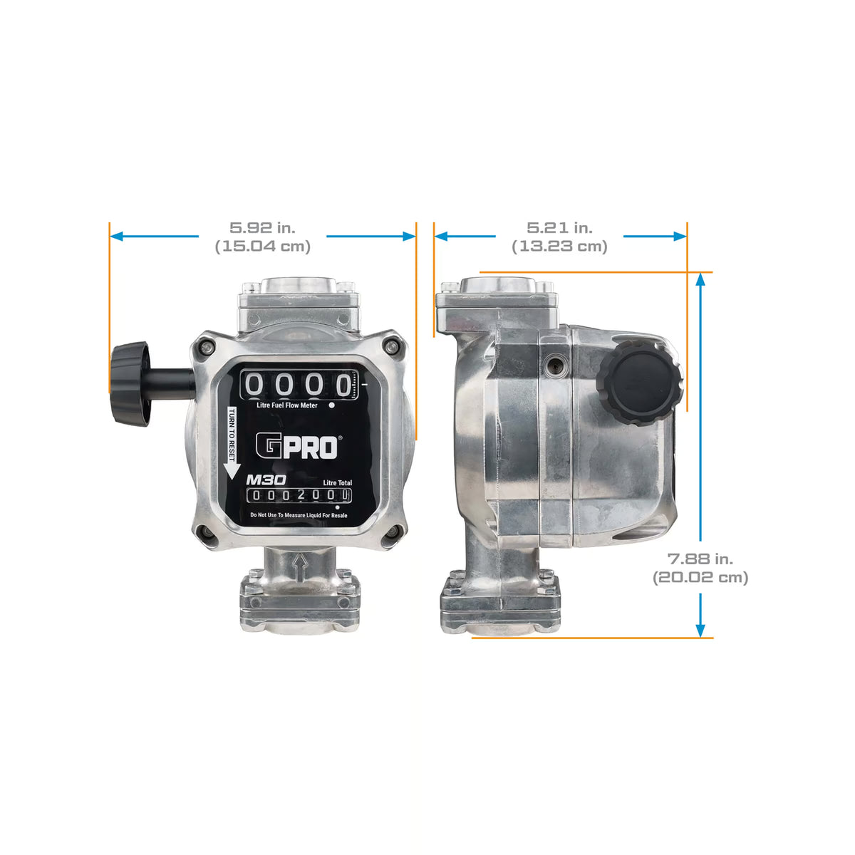 19-114 L/min 2% GPRO Mechanical Fuel Meter 1 Inch NPT