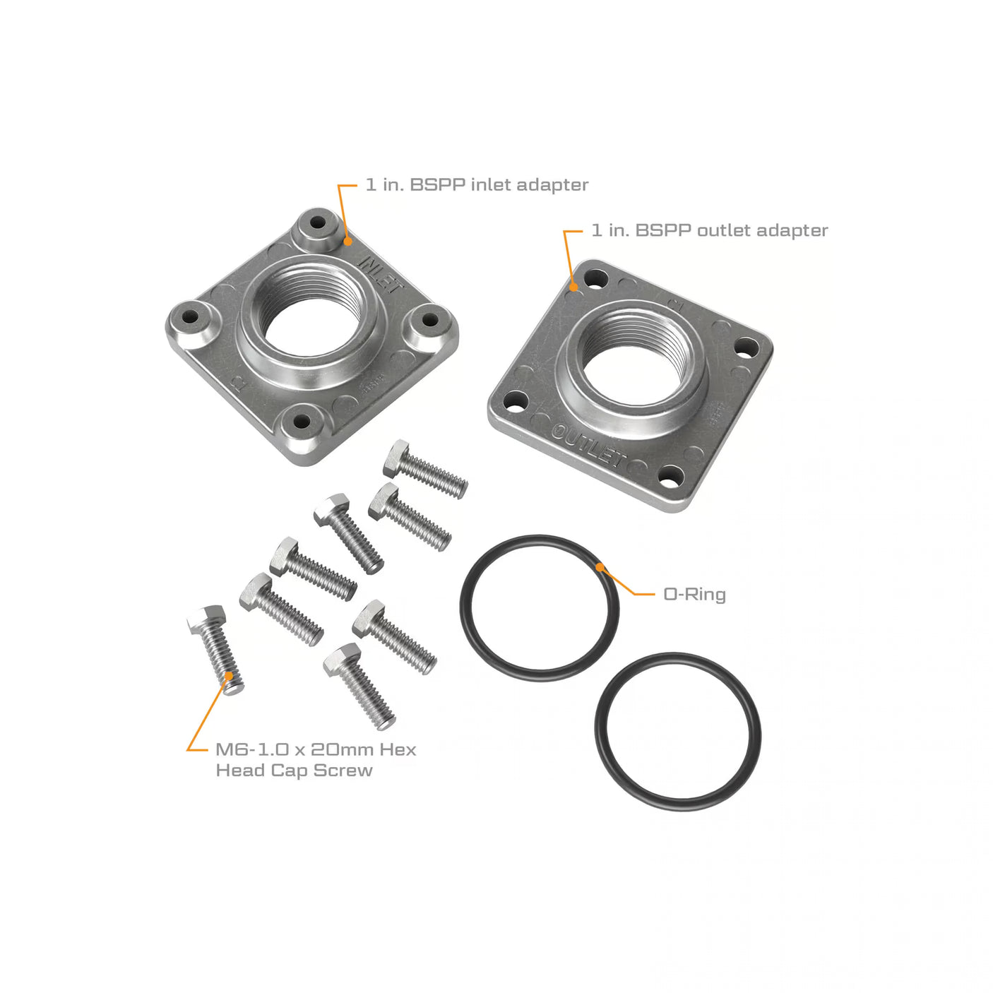 M30 & QM40 Fuel Meter 1-Inch BSPP Fittings Kit