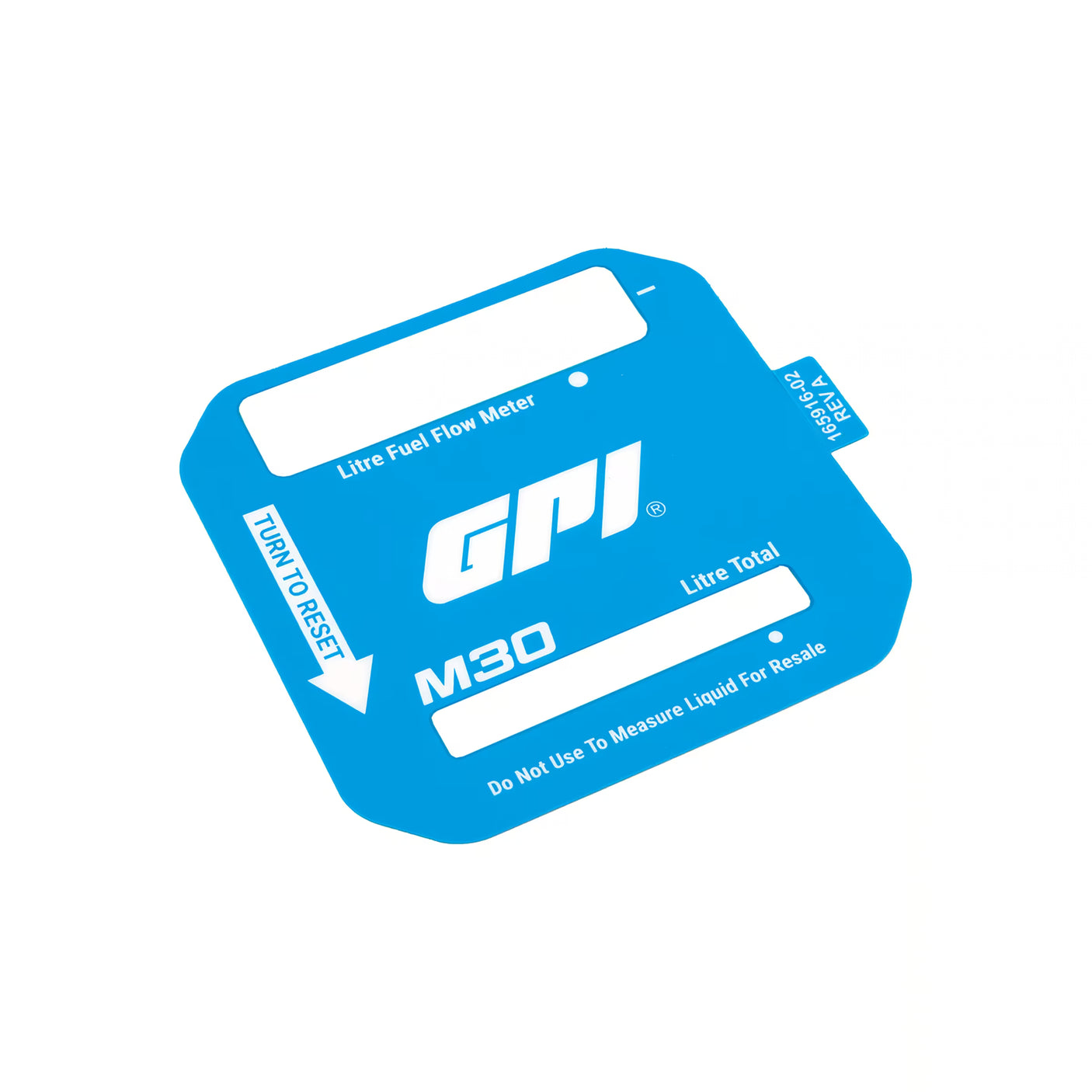M30 Fuel Meters Litre Display Faceplate Decal, GPI
