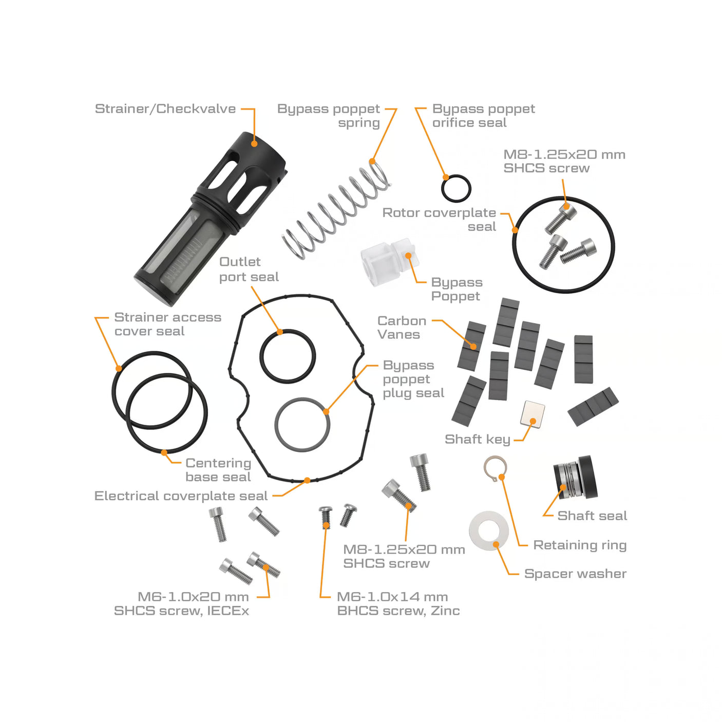 V25 Fuel Transfer Pump End Rebuild Kit
