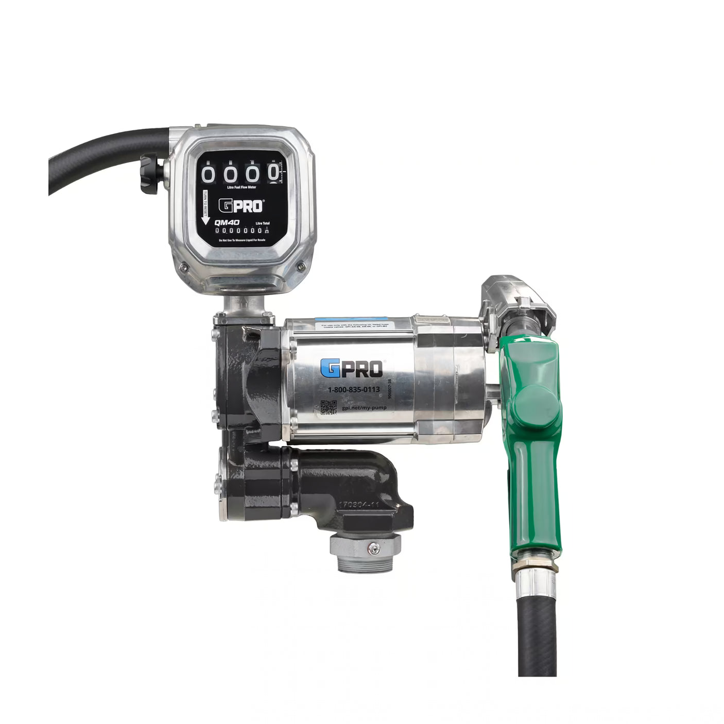 20 GPM 115V AC Fuel Transfer Pump with 8-150 L/min Meter, Auto Diesel Nozzle