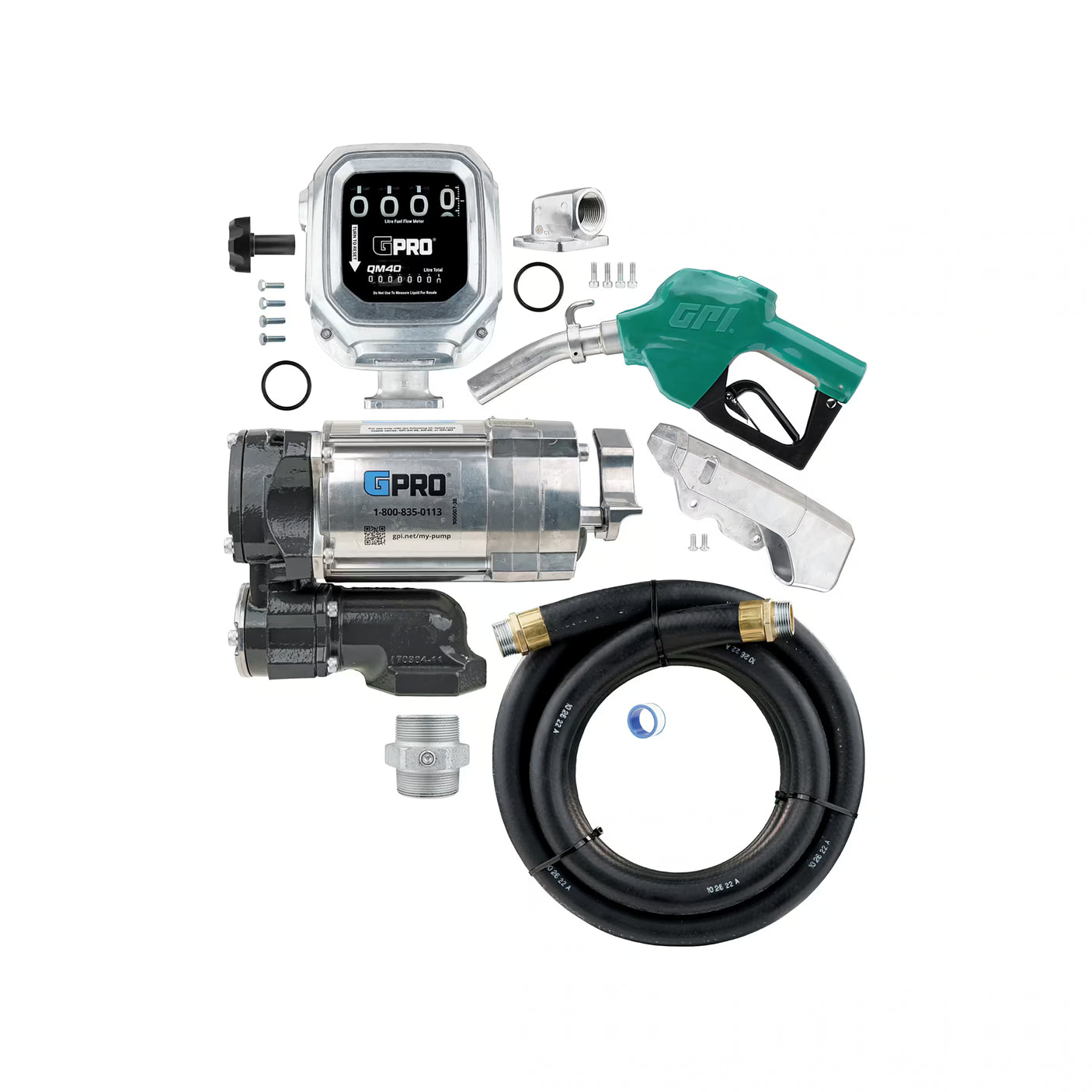 20 GPM 115V AC Fuel Transfer Pump with 8-150 L/min Meter, Auto Diesel Nozzle