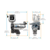 20 GPM 115V AC Fuel Transfer Pump with 8-150 L/min Meter, Auto Diesel Nozzle