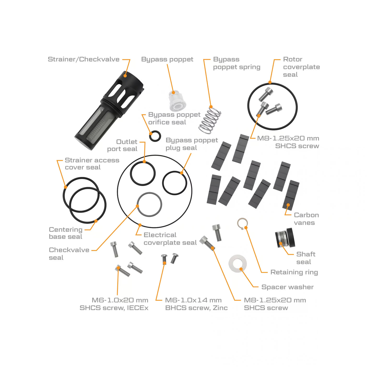 V35 Fuel Transfer Pump End Rebuild Kit