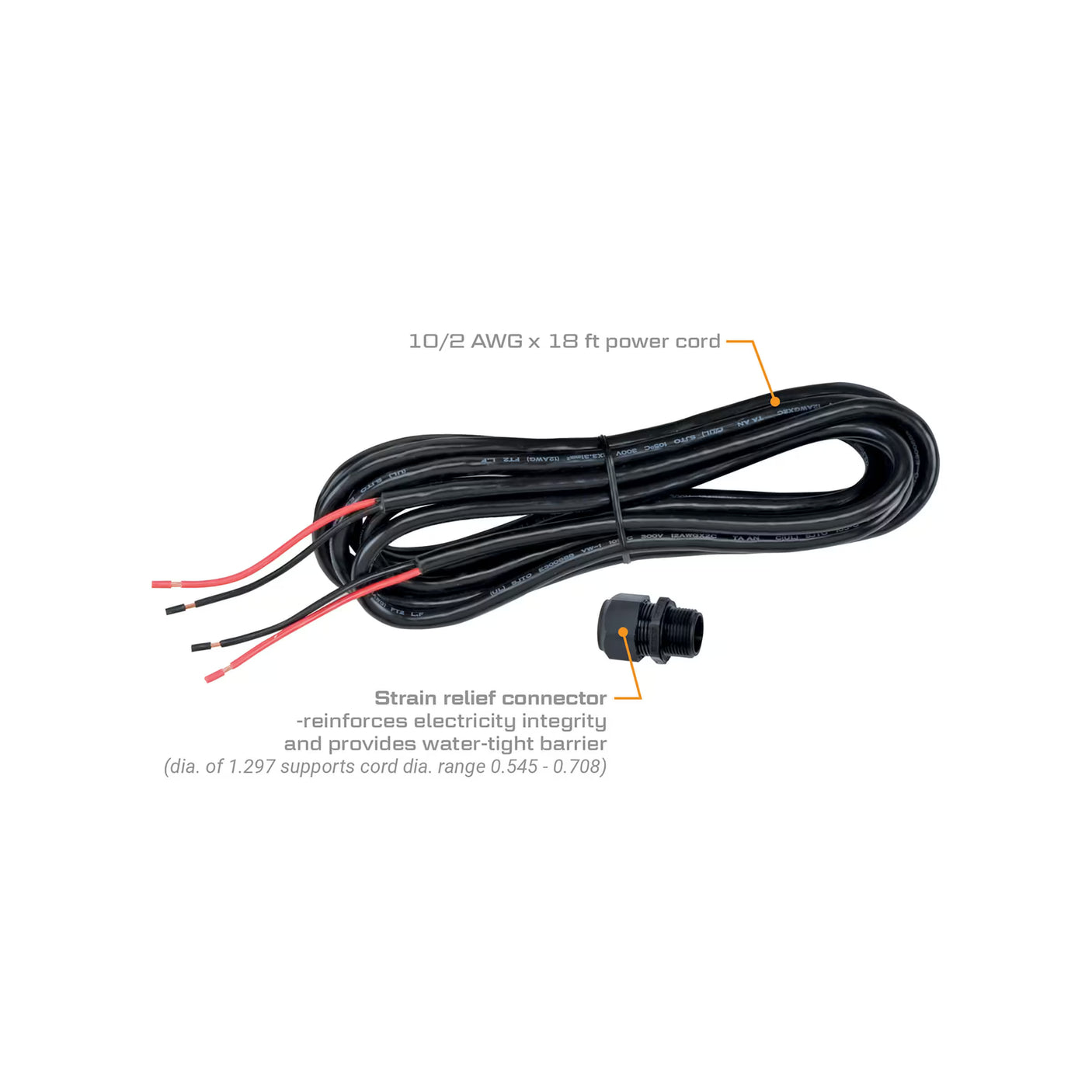 12V Fuel Transfer Pumps 10 Gauge 18 ft Power Cord