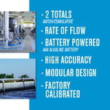 1/2" Turbine PVDF NPT G2 Flow Meter with Digital Display, Hazardous Area Approved