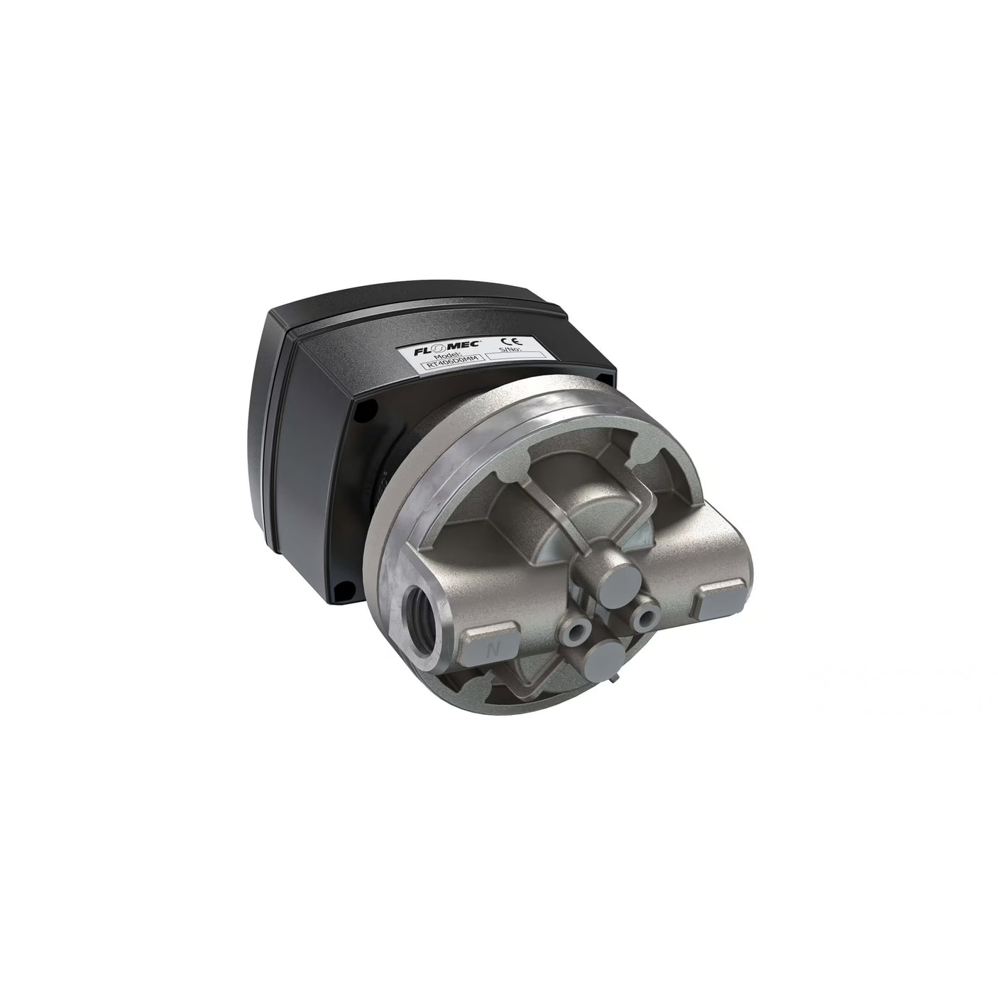 1/2" Oval Gear Stainless Steel NPT Flow Meter, RT40 Transmitter with Built-In Digital Display
