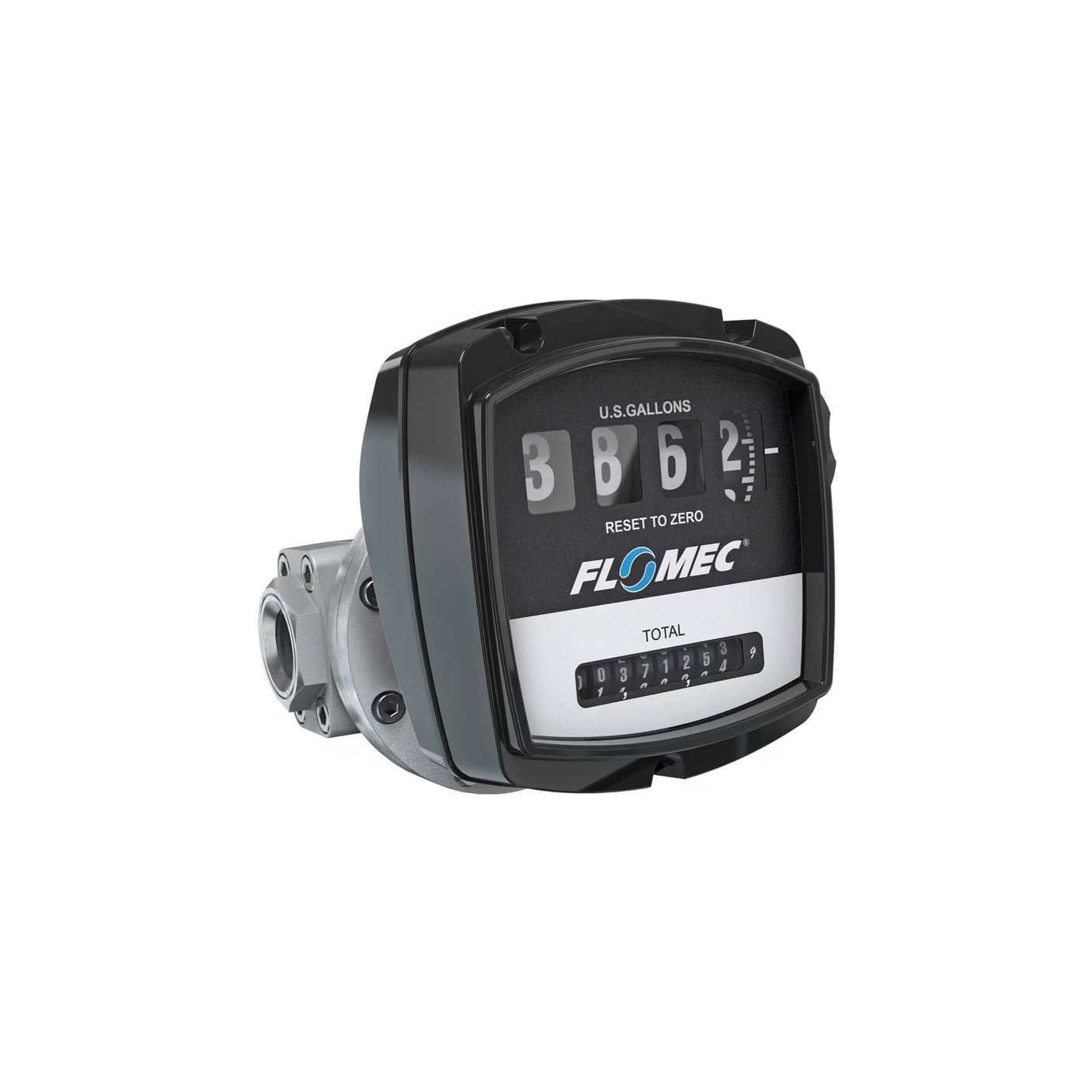 1" Oval Gear Aluminum NPT Flow Meter with Mechanical Display